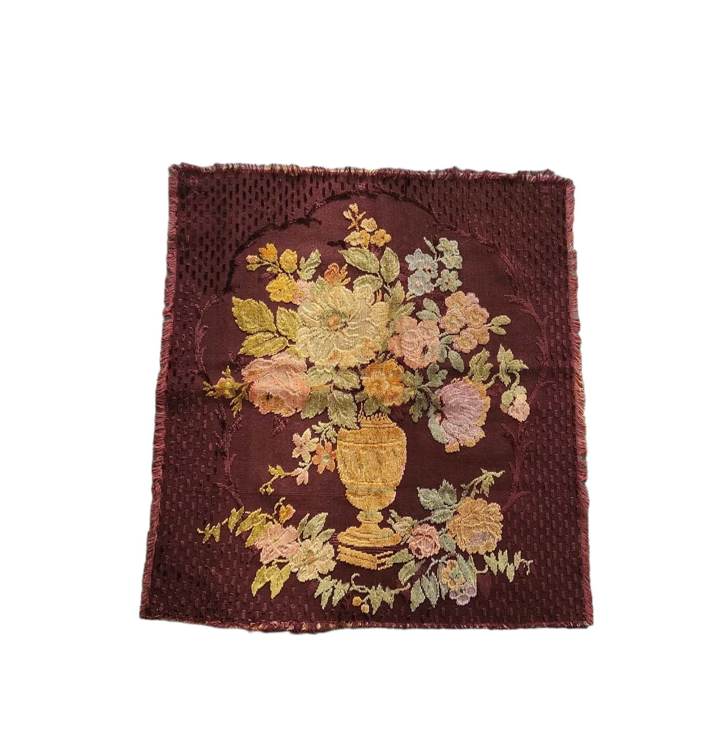 40s/50s Floral Needlepoint Unframed Art Lot Of 4 - Image 6
