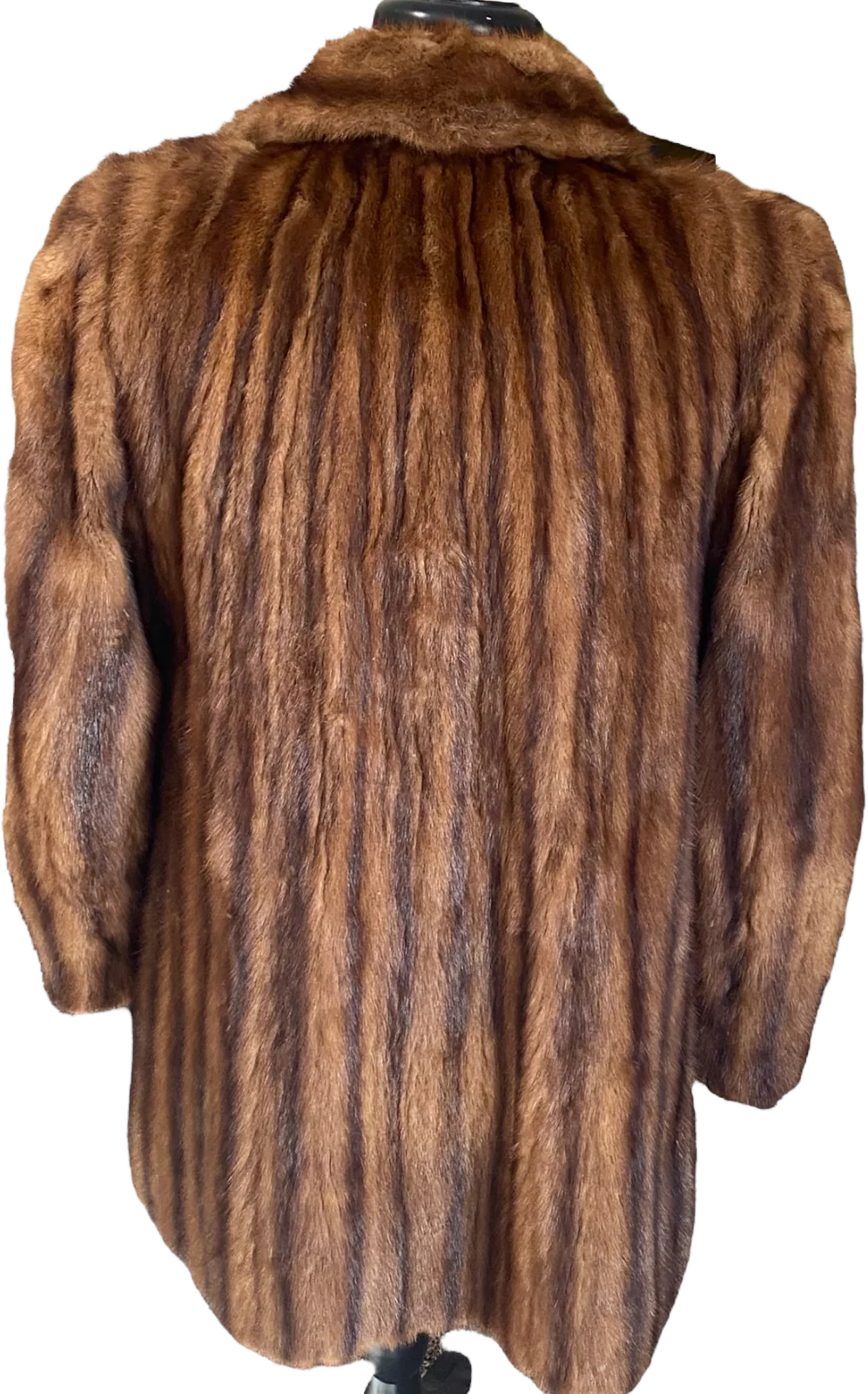 40s/50s Genuine Mink Coat Brown Demi Buff Sz M/l By Rich Furs Dittrich Detroit - Image 2