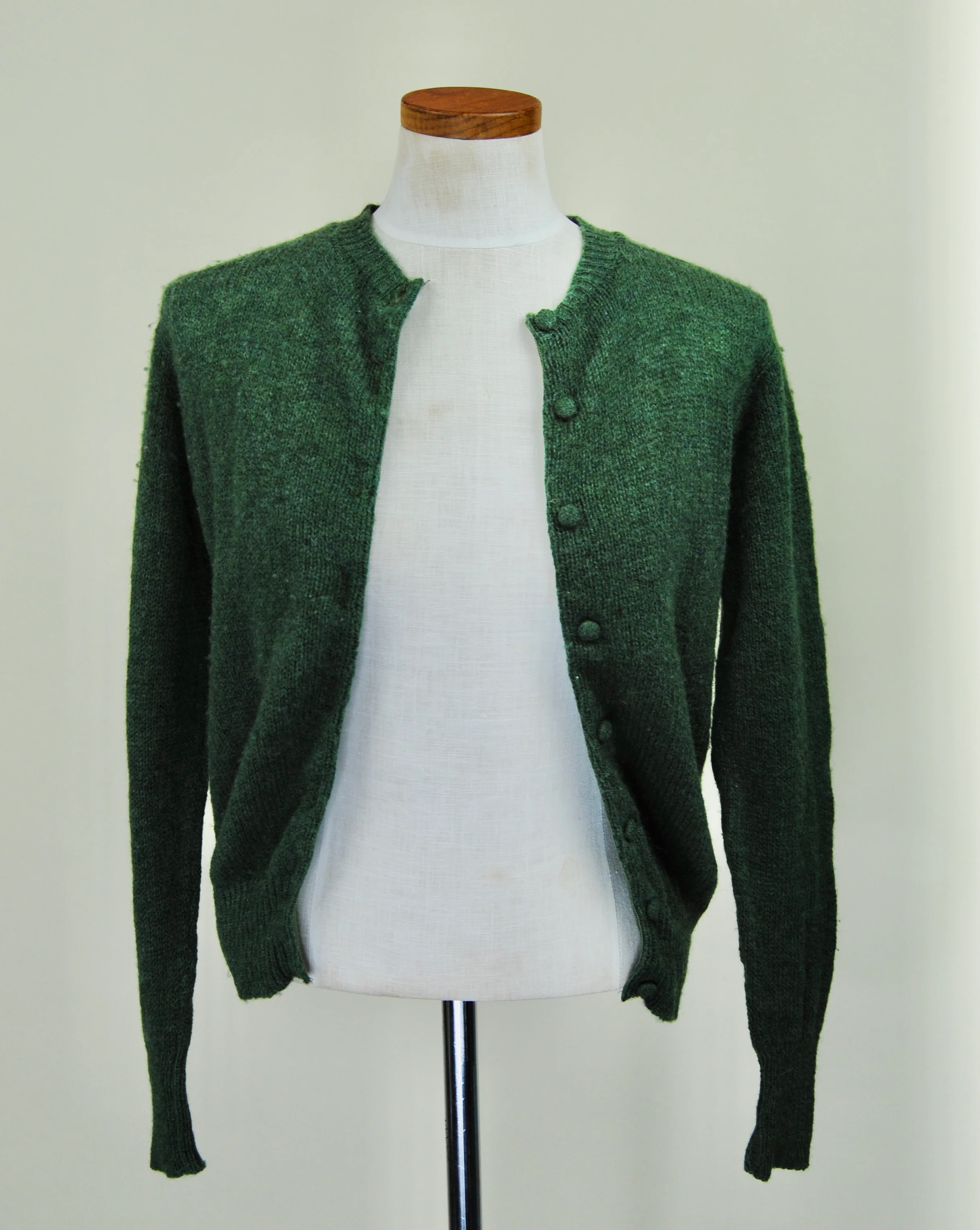 40s/50s Green Wool Cardigan By Beecroft Ltd. - Image 8