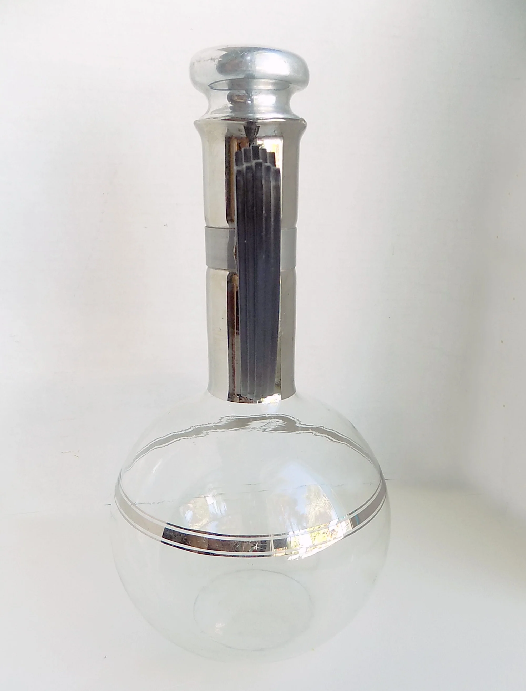 40s 50s Inland Glass Company Heat Proof Glass Carafe with Original Carboard Tag Coffee Decanter Blown Glass - Image 10