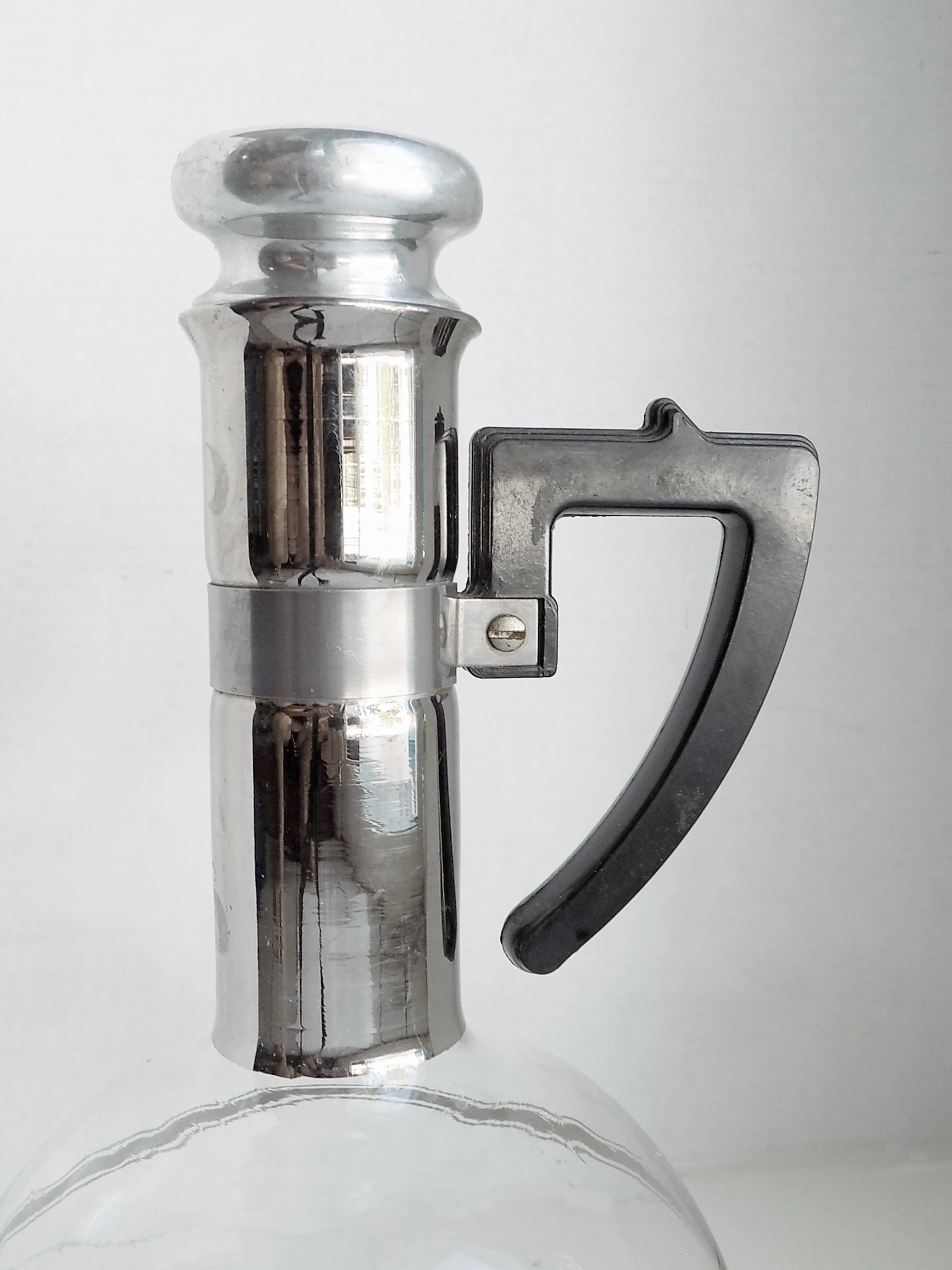 40s 50s Inland Glass Company Heat Proof Glass Carafe with Original Carboard Tag Coffee Decanter Blown Glass - Image 2