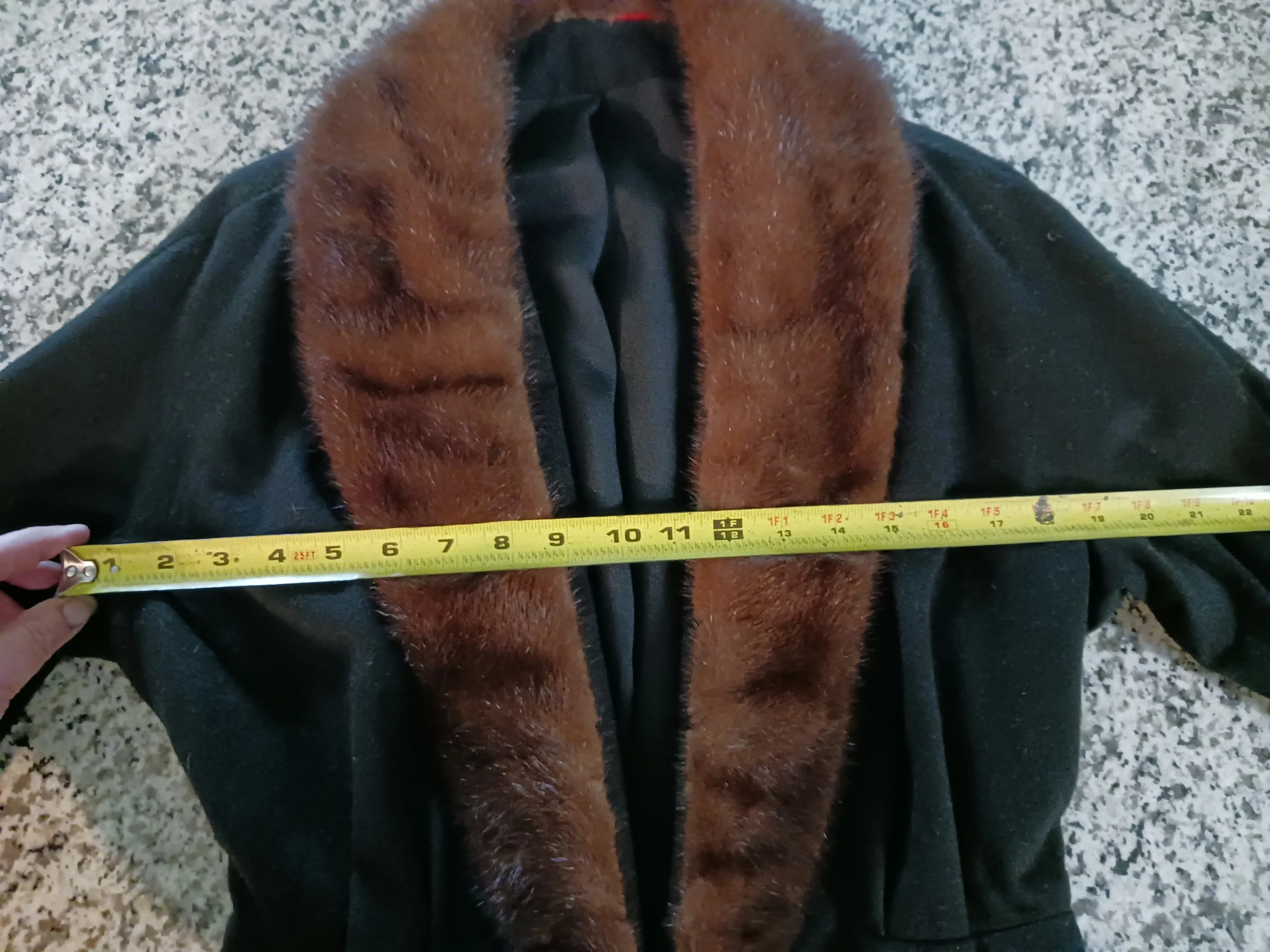 40s/50s Ladies Lined Wool Peplum Jacket With Mink Collar By Walda Scott Originals - Image 15