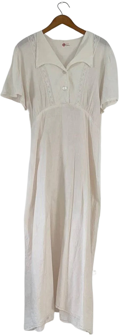 40s 50s Light and Gauzy Semi Sheer Cotton House Dress by Tailored By Katz