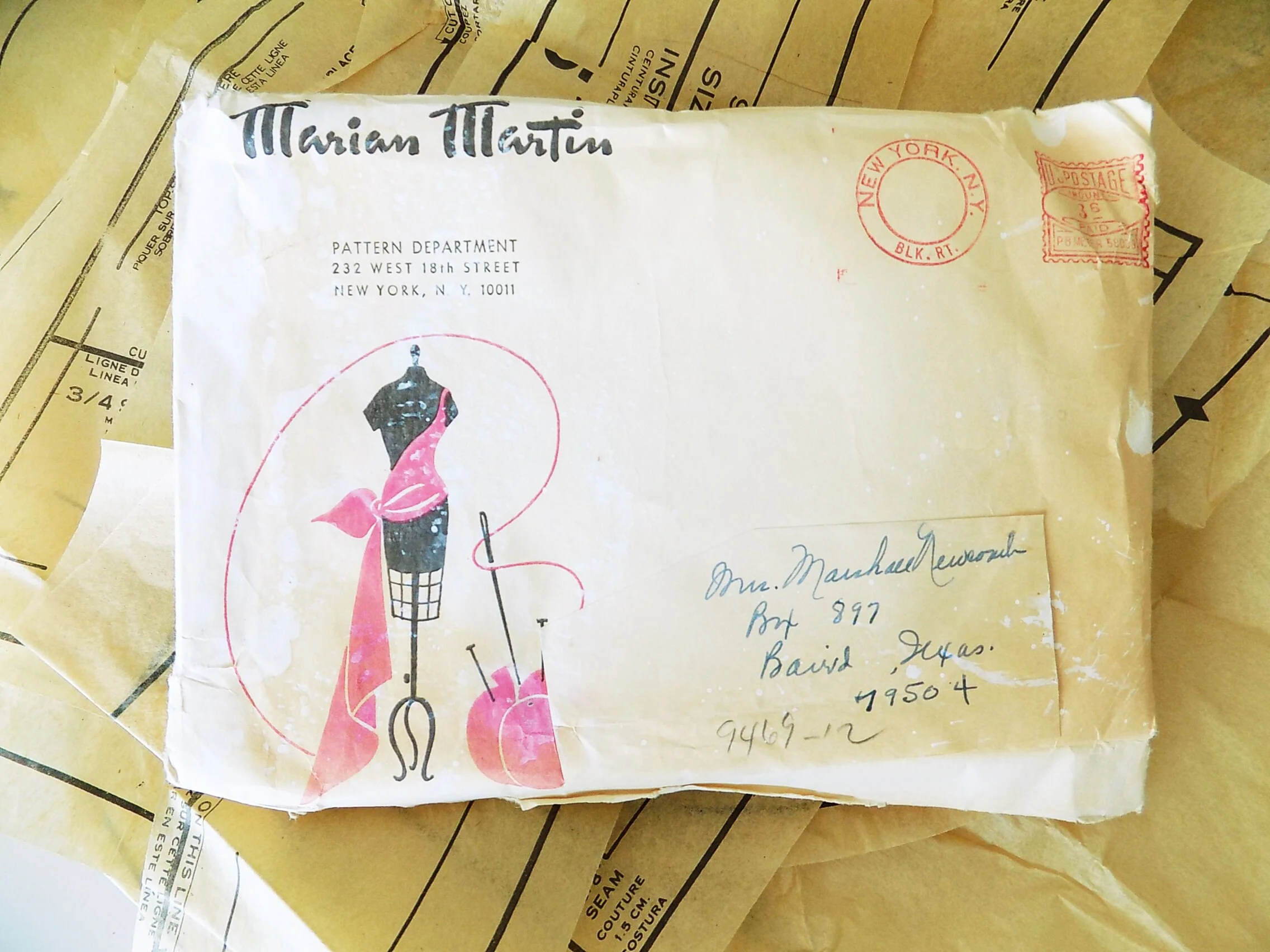 40s-50s Mail Order Marian Martin Dress Pattern Complete Uncut Standard Instructions by Marian Martin - Image 2