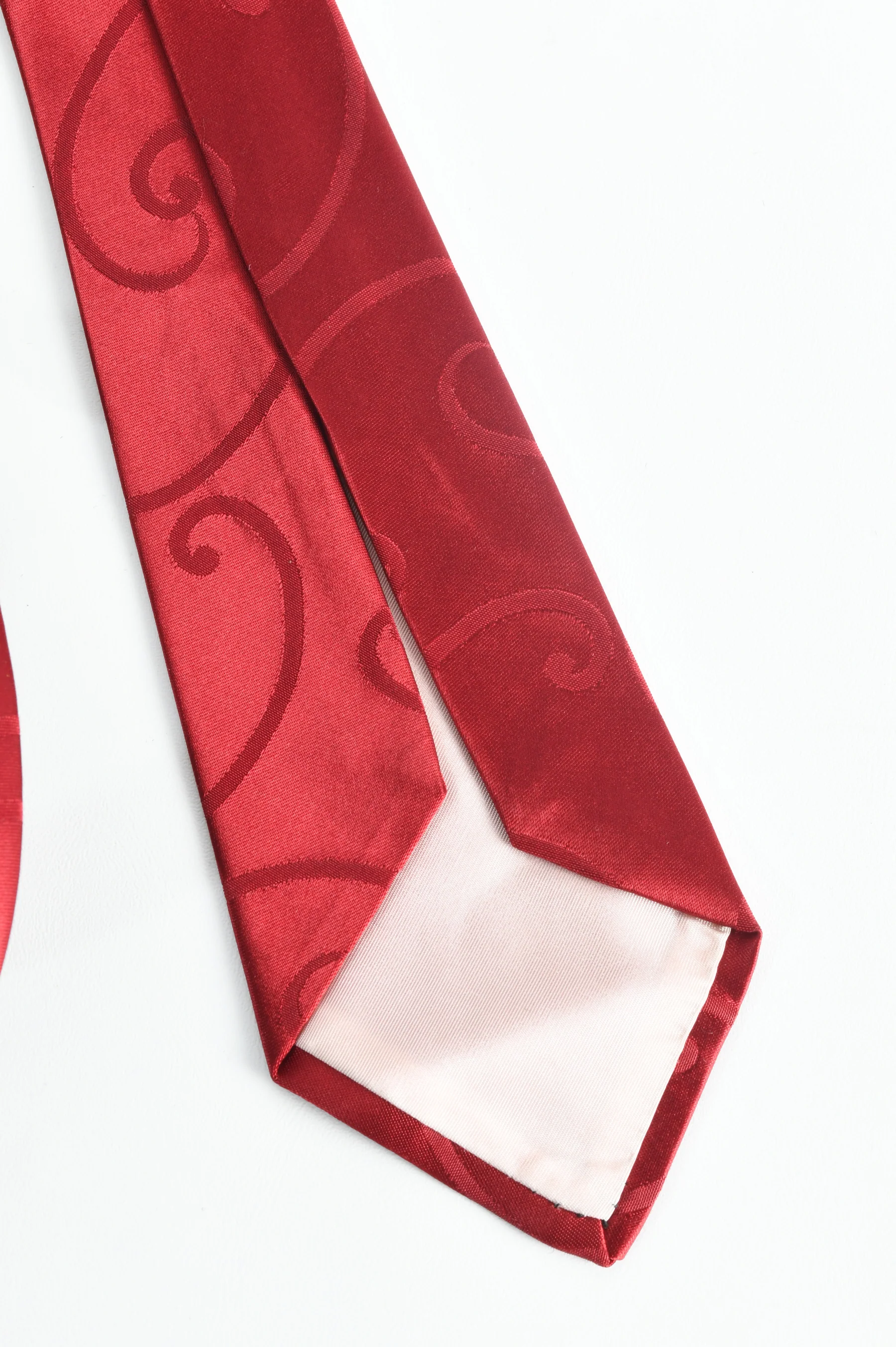 40s/50s Maroon Red Blue Abstract Swirl Wide Swing Necktie By Cutter Cravat Artist Original - Image 6