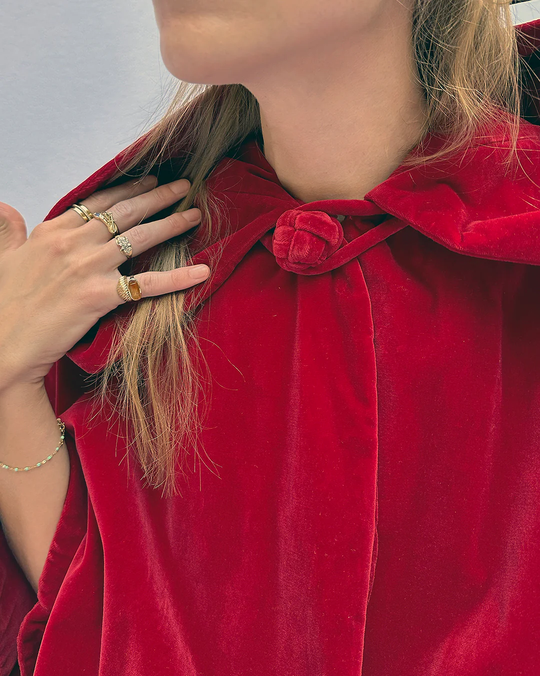 40s/50s Rare Red Velvet Swing Coat (one Size Fits Most) - Image 8
