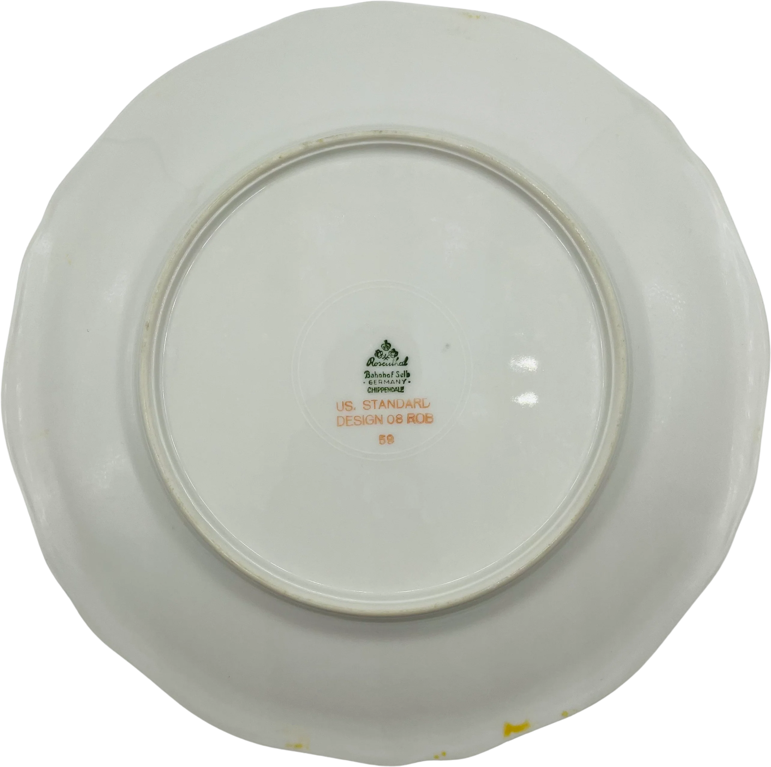 40s/50s Set Of 3 Chippendale Green Bloom Bread Plates By Rosemthal - Image 2