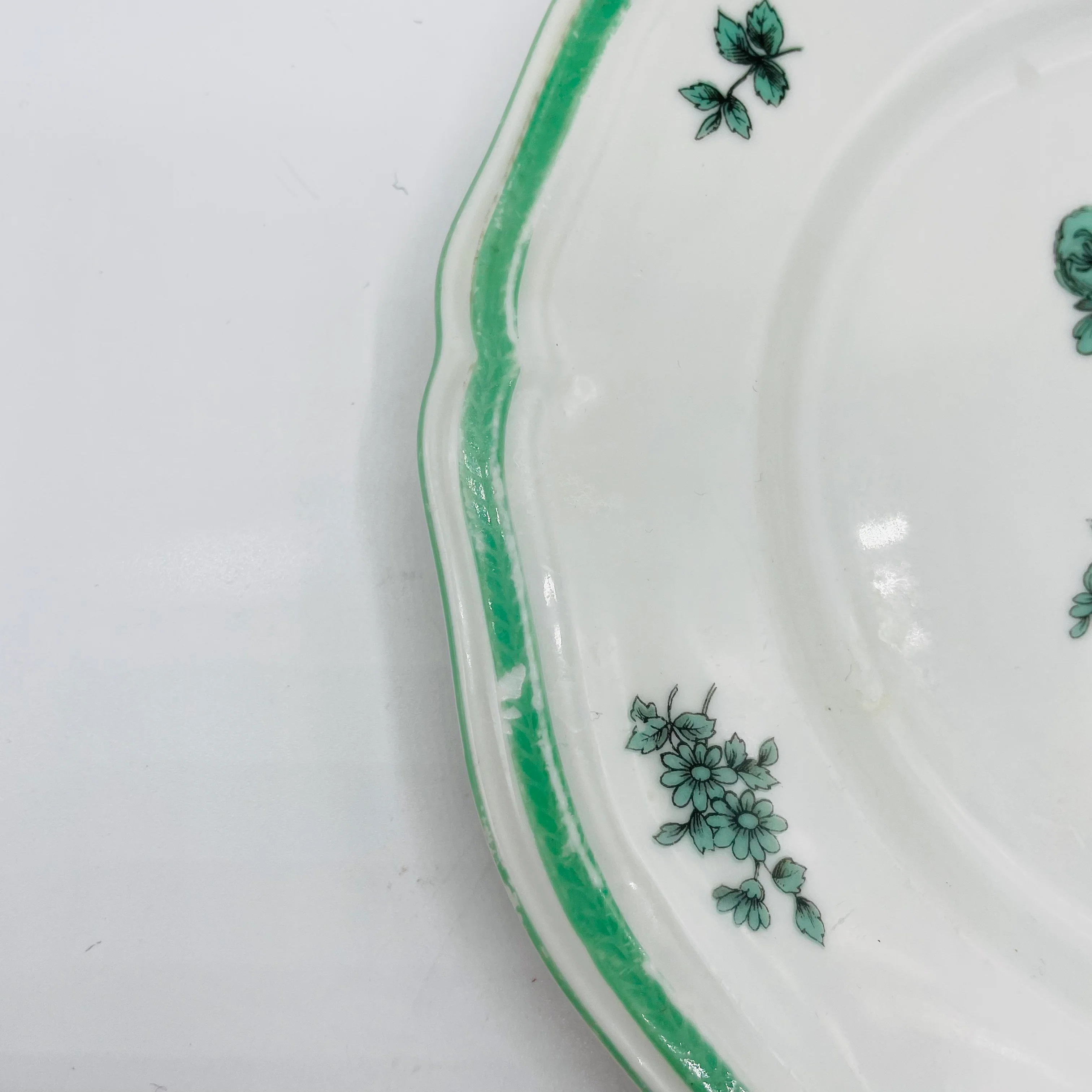 40s/50s Set Of 3 Chippendale Green Bloom Bread Plates By Rosemthal - Image 8
