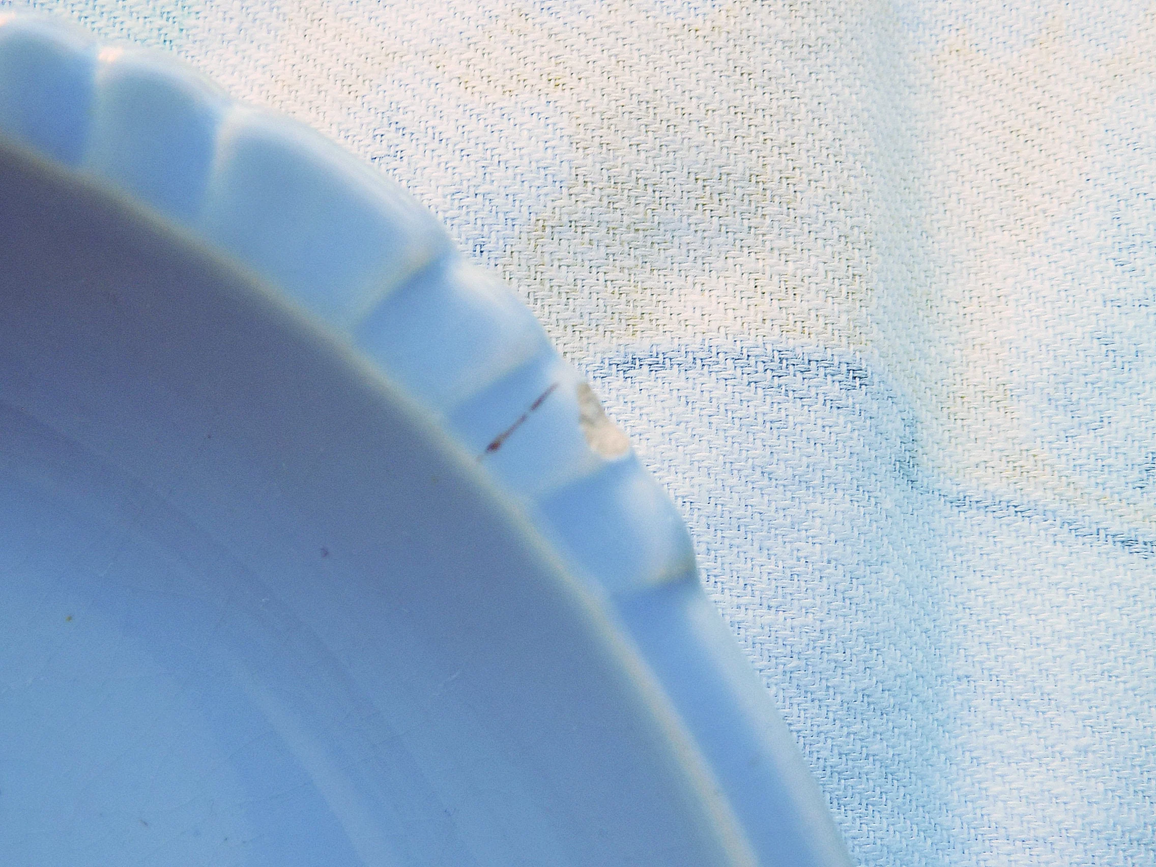 40s 50s Two Eightinch Caliente Pastel "shell Crest" Ceramic Bowls Dinnerware Fiesta Ware California Pottery Blue Aqua by Shell Crest - Image 2