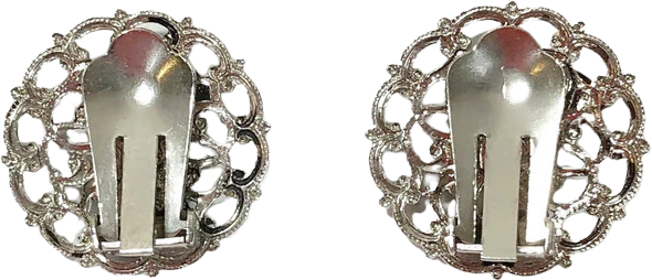40s/50s Vintage Egyptian Queen Nefertiti Clip On Earrings By Germany U.s. Zone - Image 2
