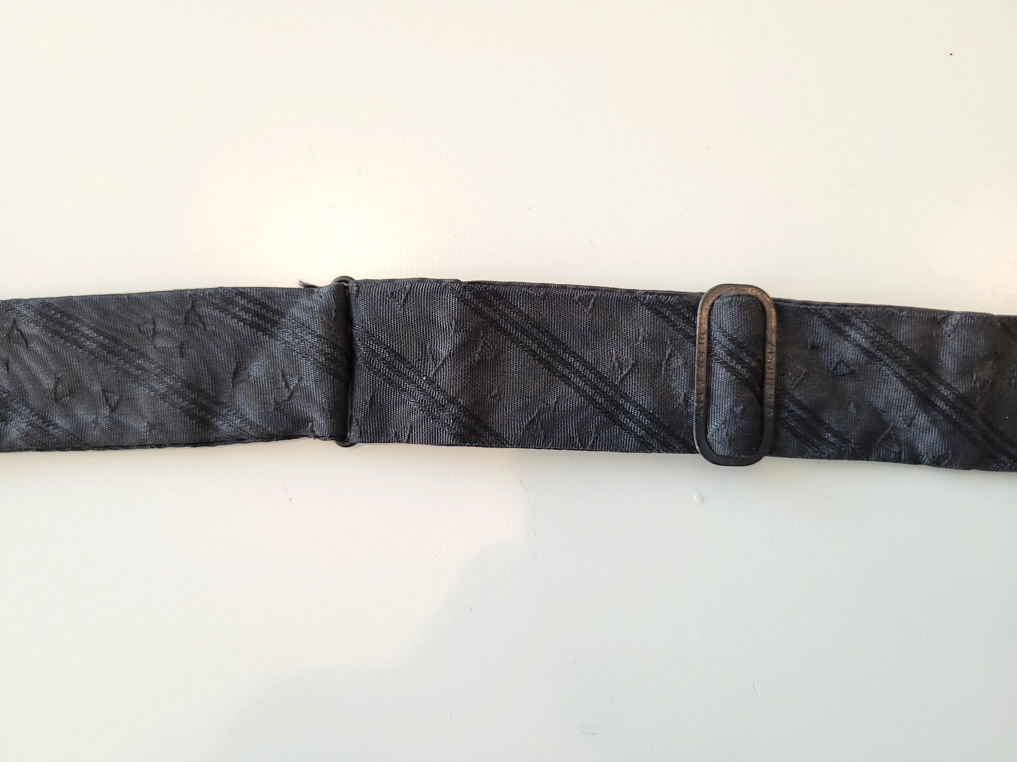 40s/50s Vintage Silk Striped Adjustable Bow Tie Patent By Regal Adjusto-Tie - Image 6