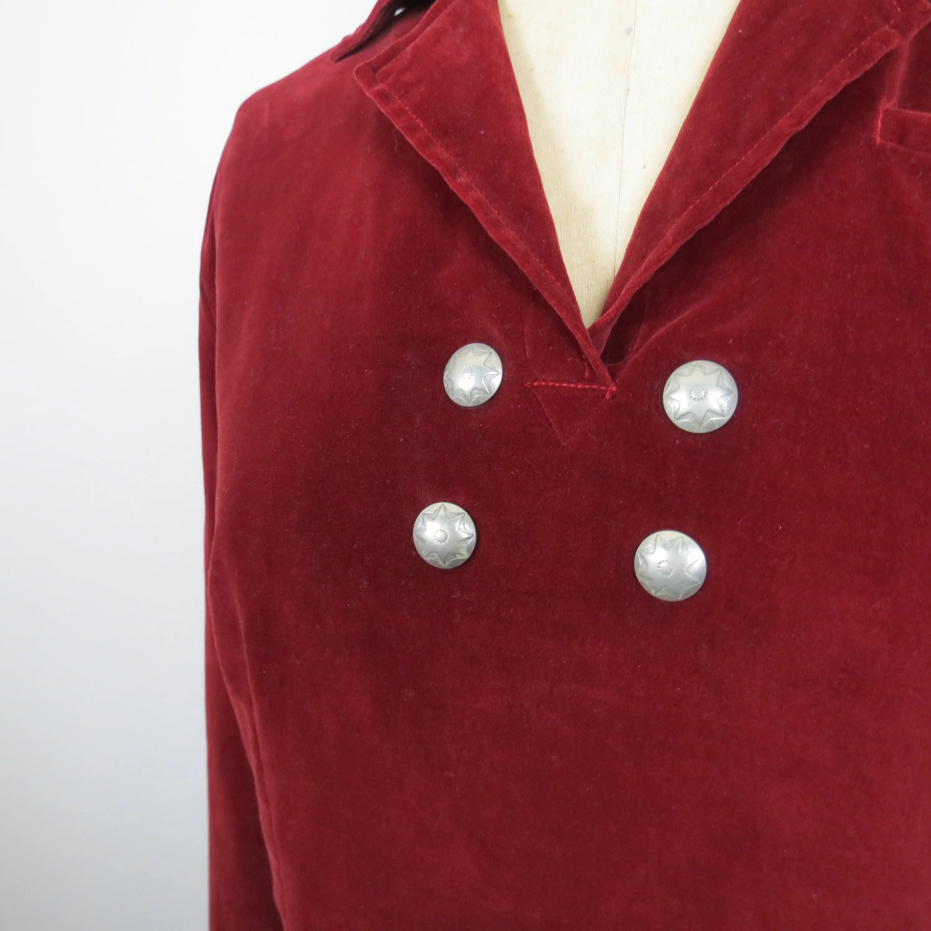 40s 50s Western Blouse Velvet Conchos Cowgirl By Thunderbird Fashions - Image 3