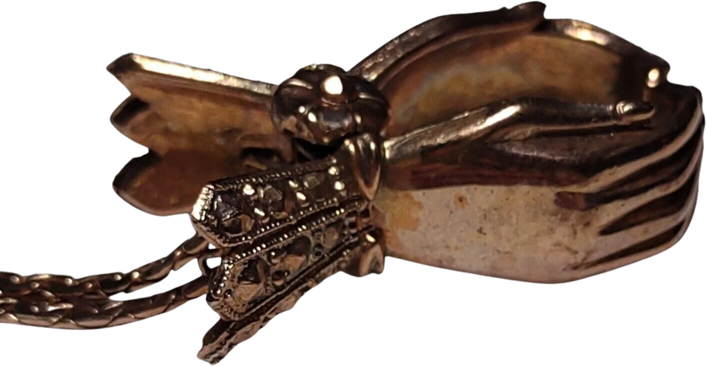 40s Abon Glove Ring Clip 14k Gold Plated Hand Shaped By Abon - Image 2