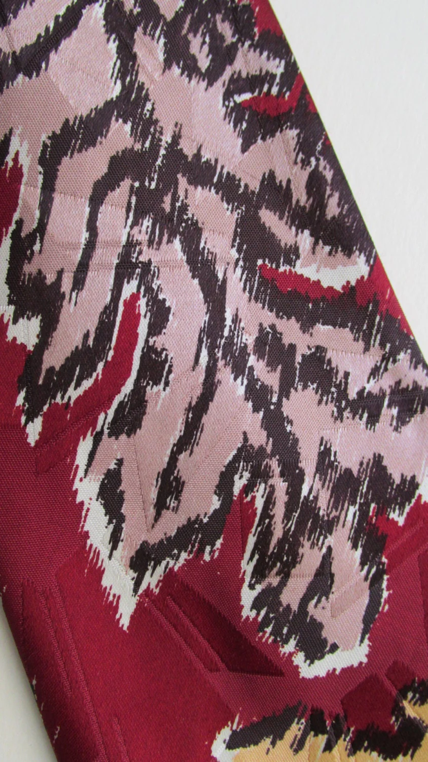 40s Art Deco Autumnal Oak Leaf Wide Tie by Creveling of California Sold by Boyacks In Utah - Image 2