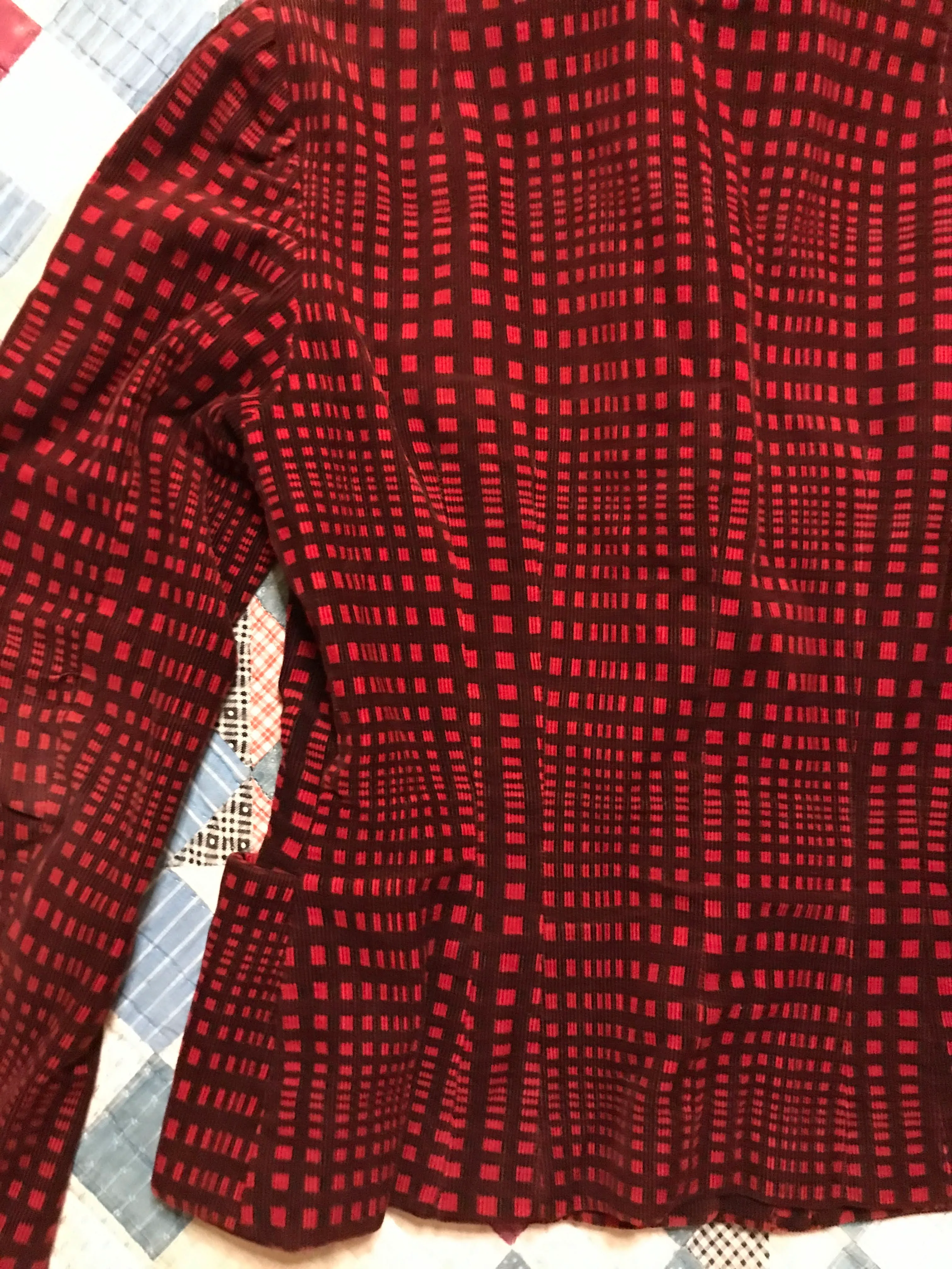 40s Art Deco Dark Academia Corduroy Shorty Blazer - Image 13