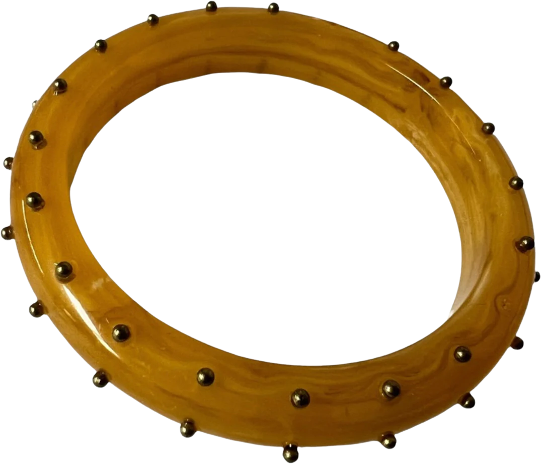40s Bakelite Studded Bangle - Image 2
