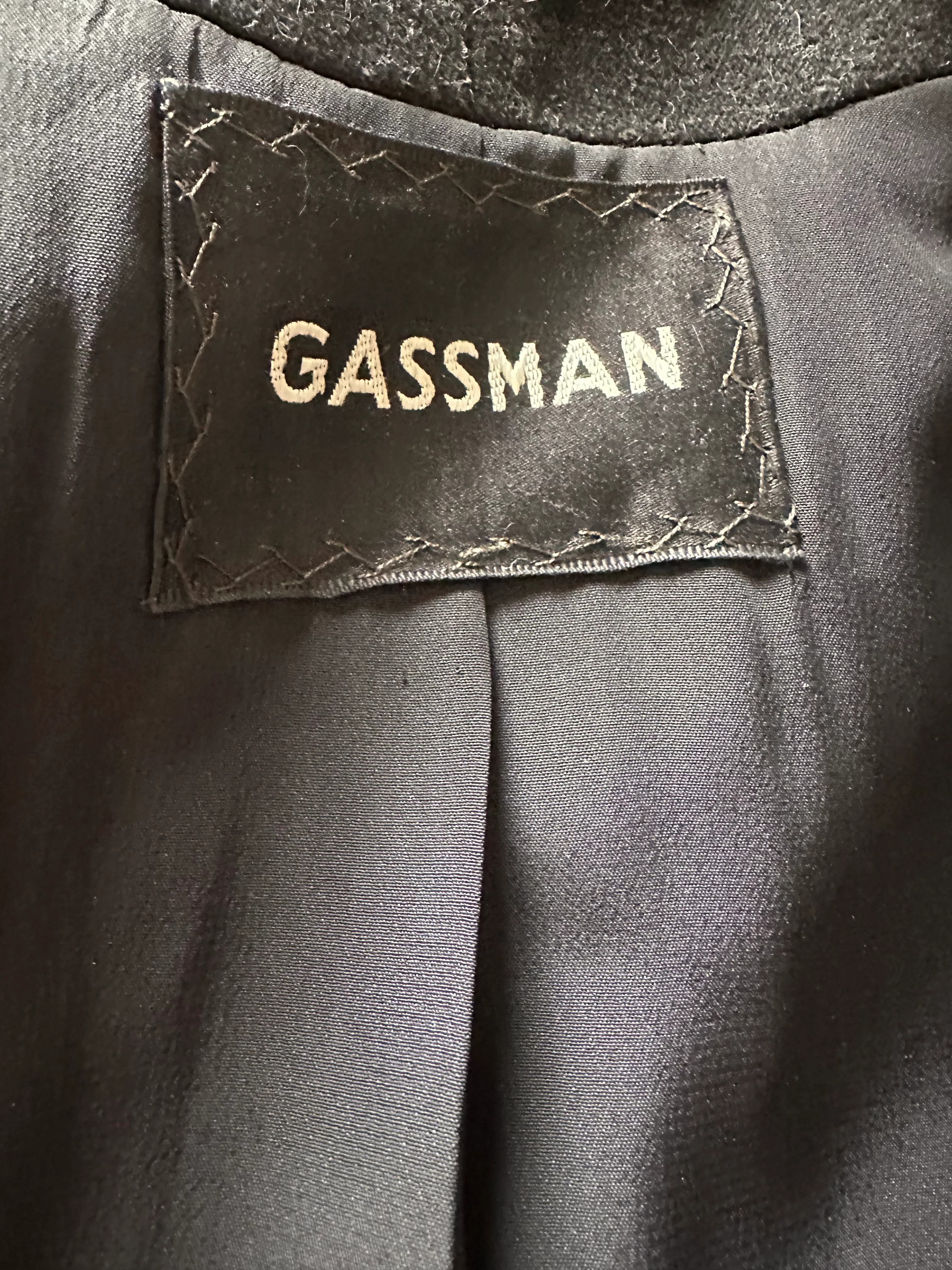 40s Black Wool And Curly Lamb Coat By Gassman - Image 4