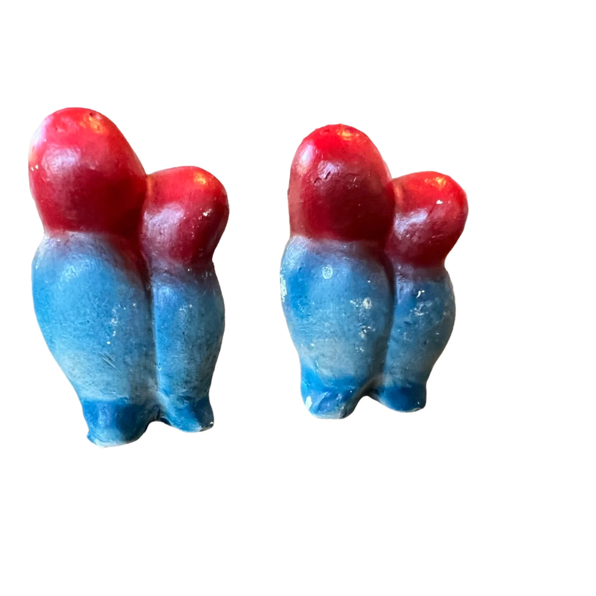40s Chalkware Bird Woodpecker Shakers Mcm - Image 3