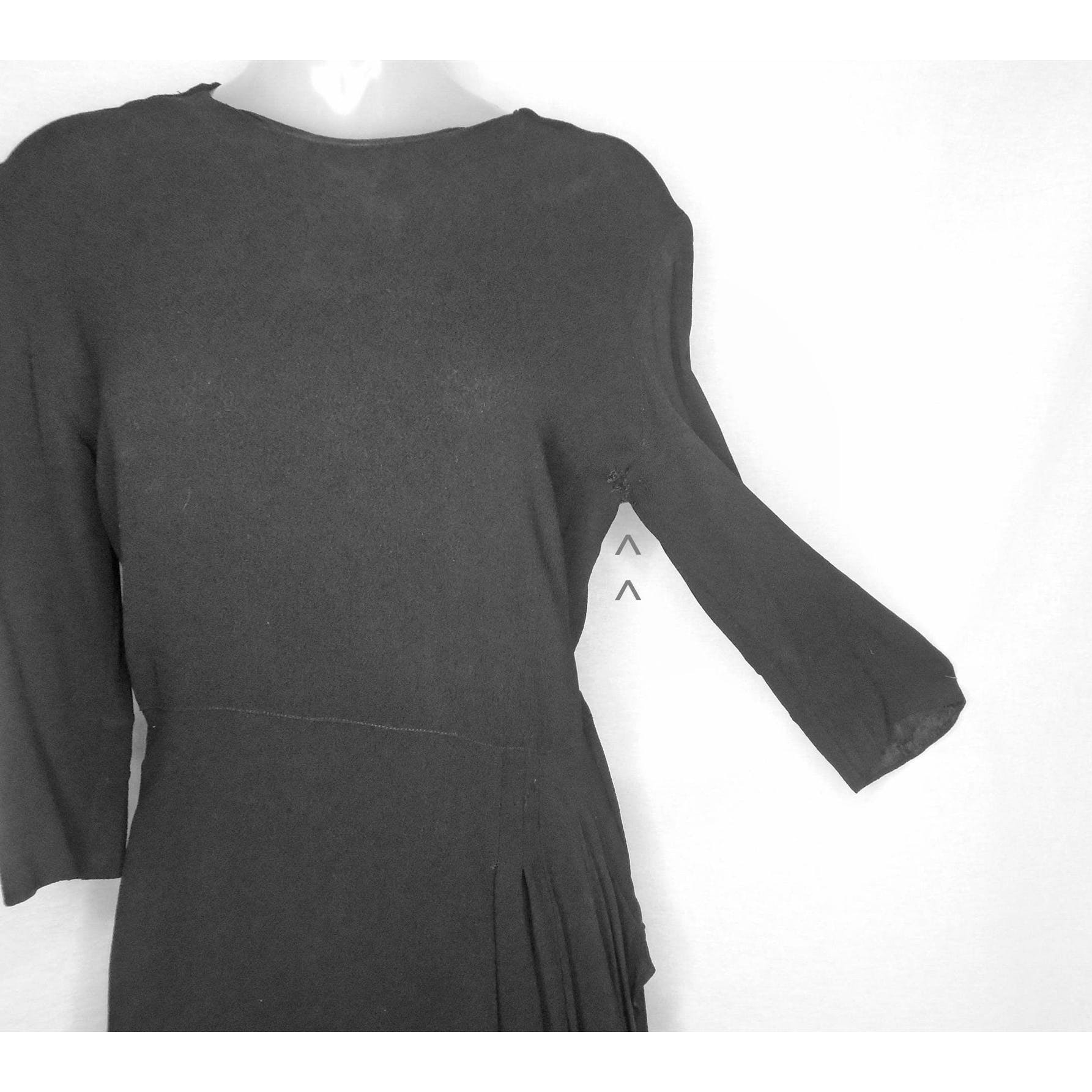 40s Cocktail Dress With Sleeves Old Hollywood Glamour - Image 10