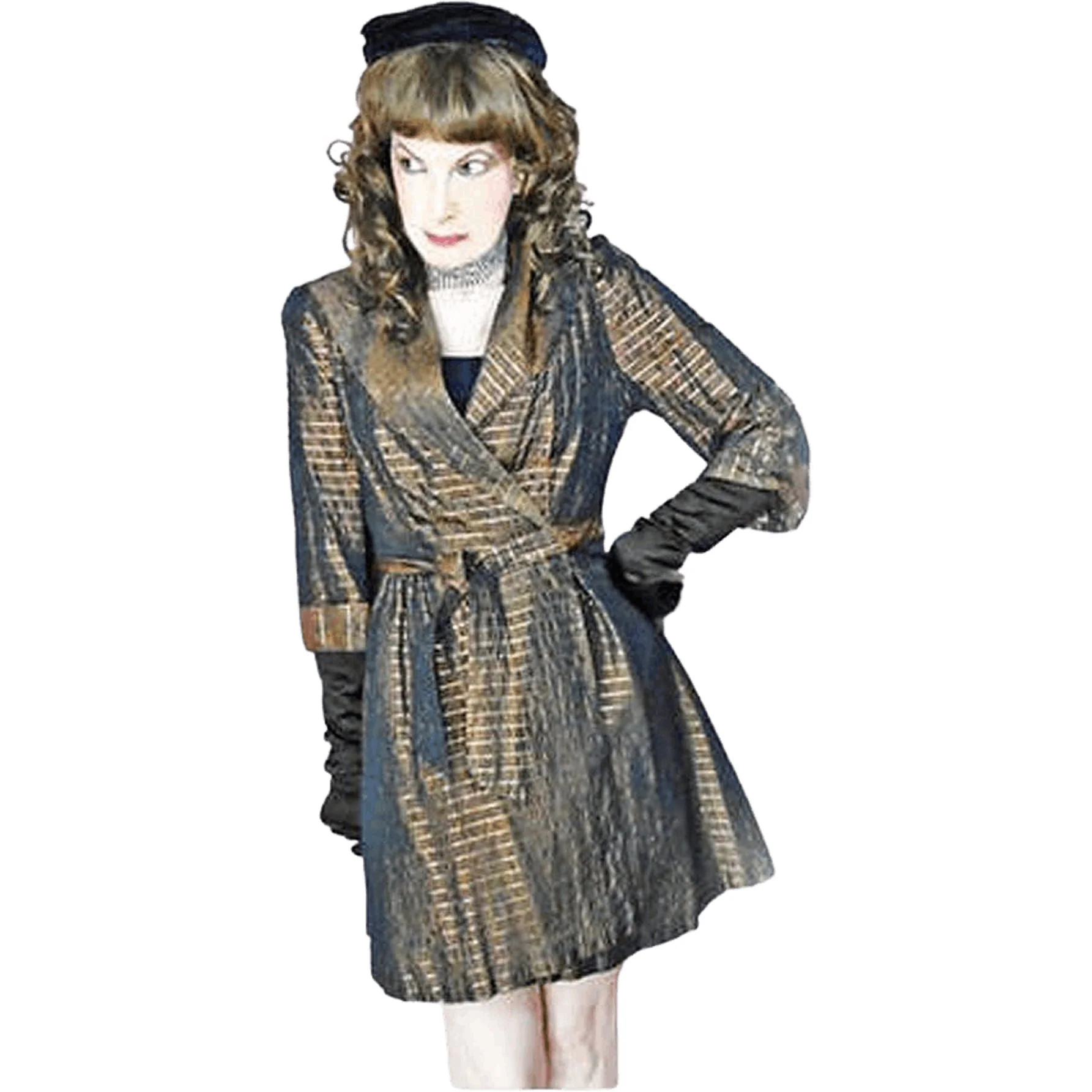 40s Copper Taffeta Evening Jacket, Metallic Mini Dress By Delro - Image 8