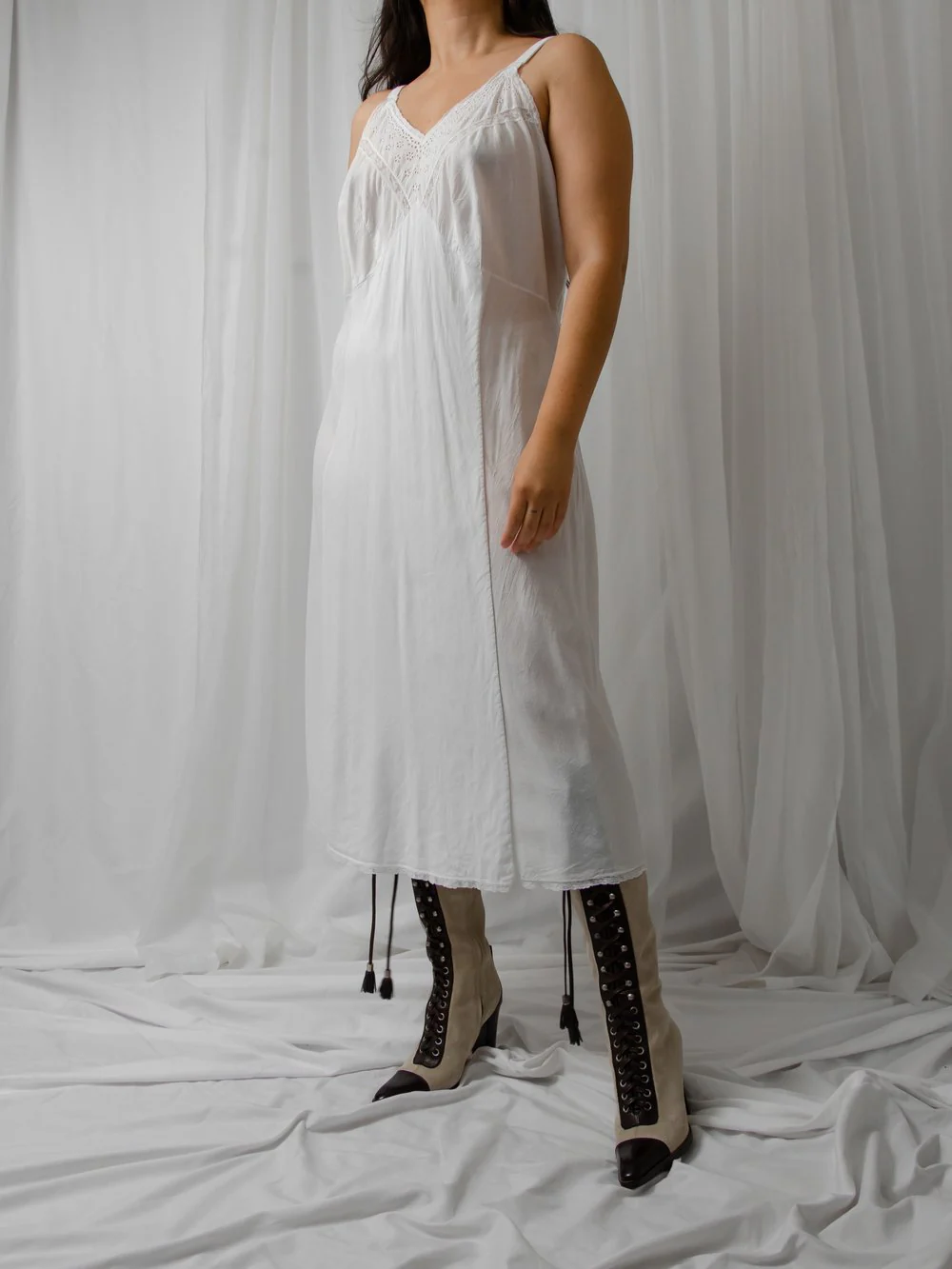 40s Cotton Slip Dress - Image 3