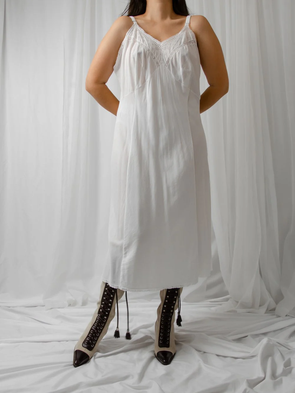 40s Cotton Slip Dress - Image 4