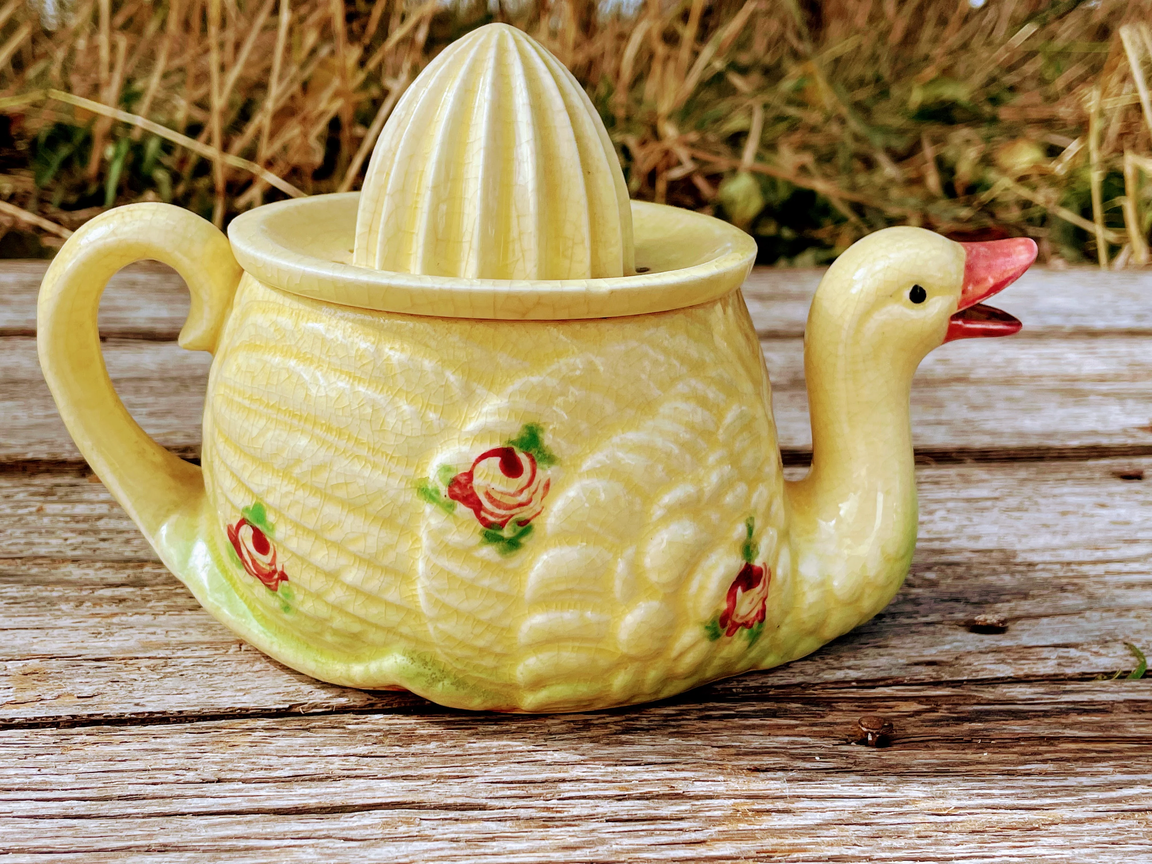 40s Duck/goose Figural Juicer Reamer Hand Painted - Image 3