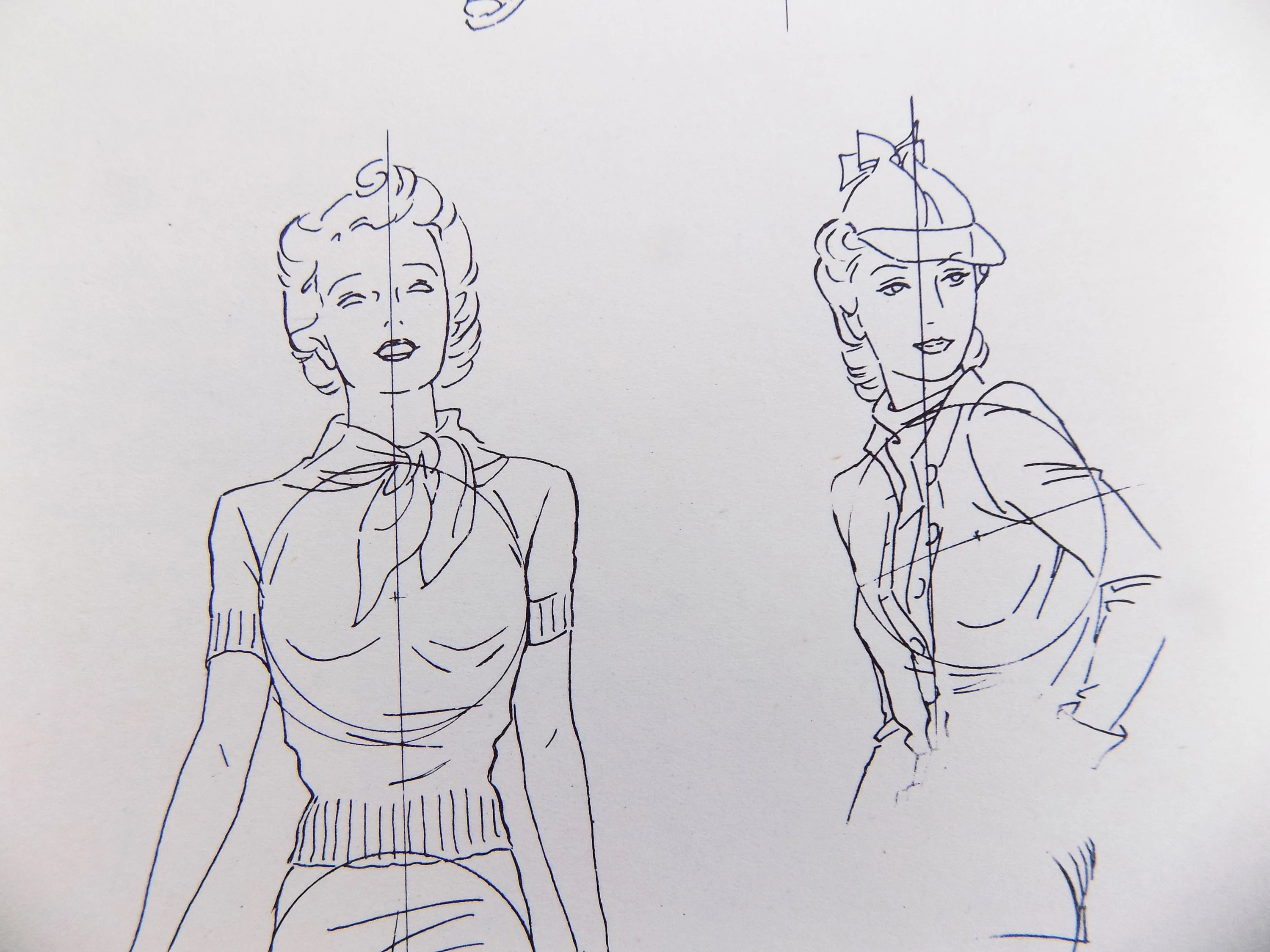 40s Female Fashion How To Draw Book by Walter T Foster How To Wartime Pen and Ink Instruction Book by Walter T Foster - Image 3