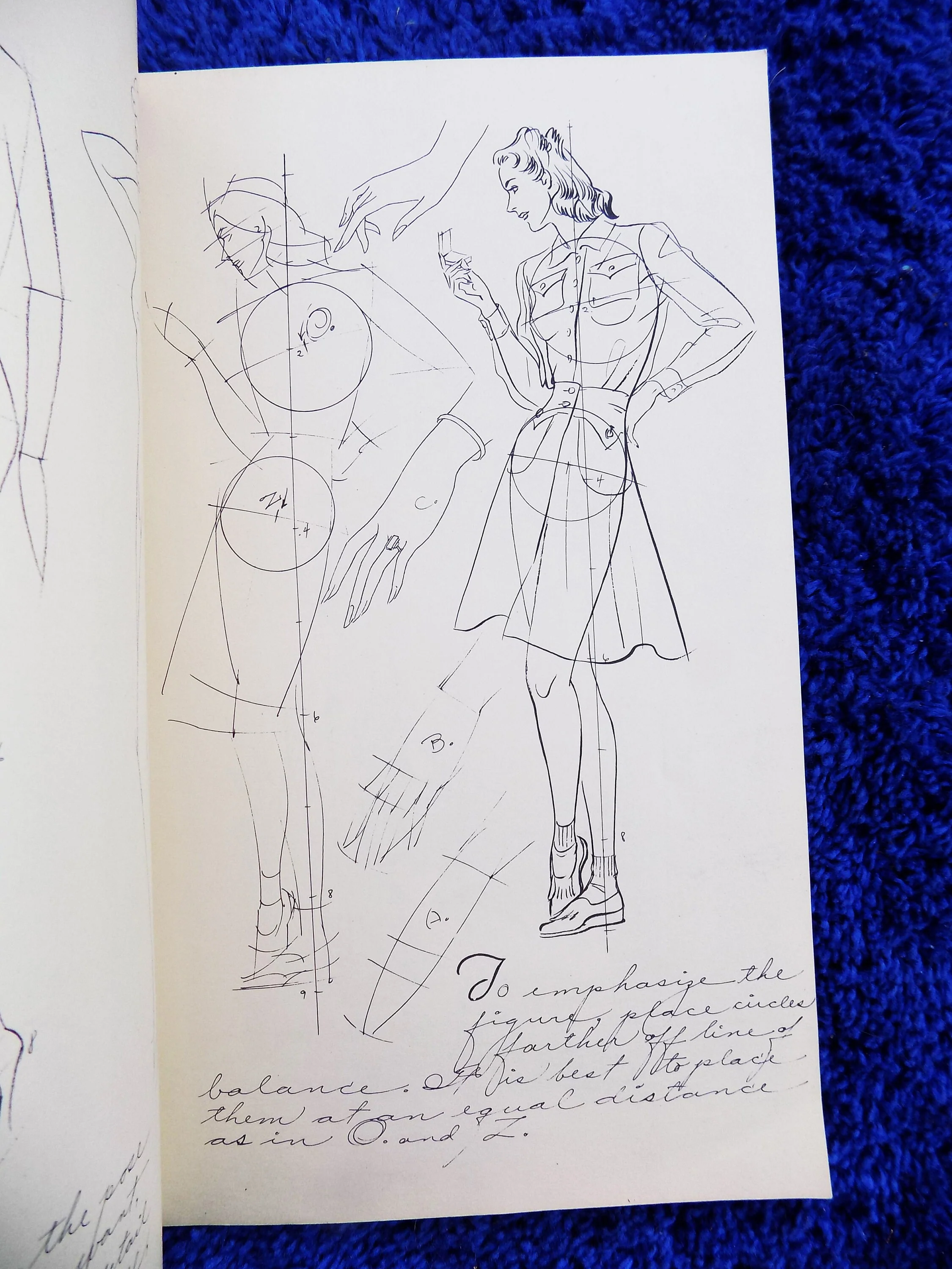 40s Female Fashion How To Draw Book by Walter T Foster How To Wartime Pen and Ink Instruction Book by Walter T Foster - Image 5
