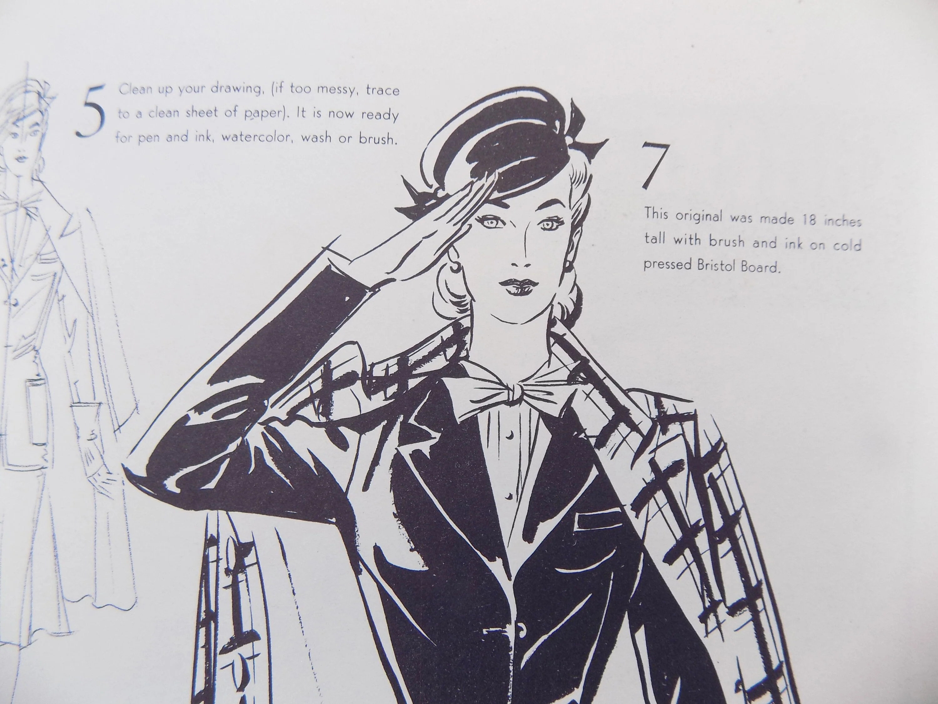 40s Female Fashion How To Draw Book by Walter T Foster How To Wartime Pen and Ink Instruction Book by Walter T Foster - Image 7