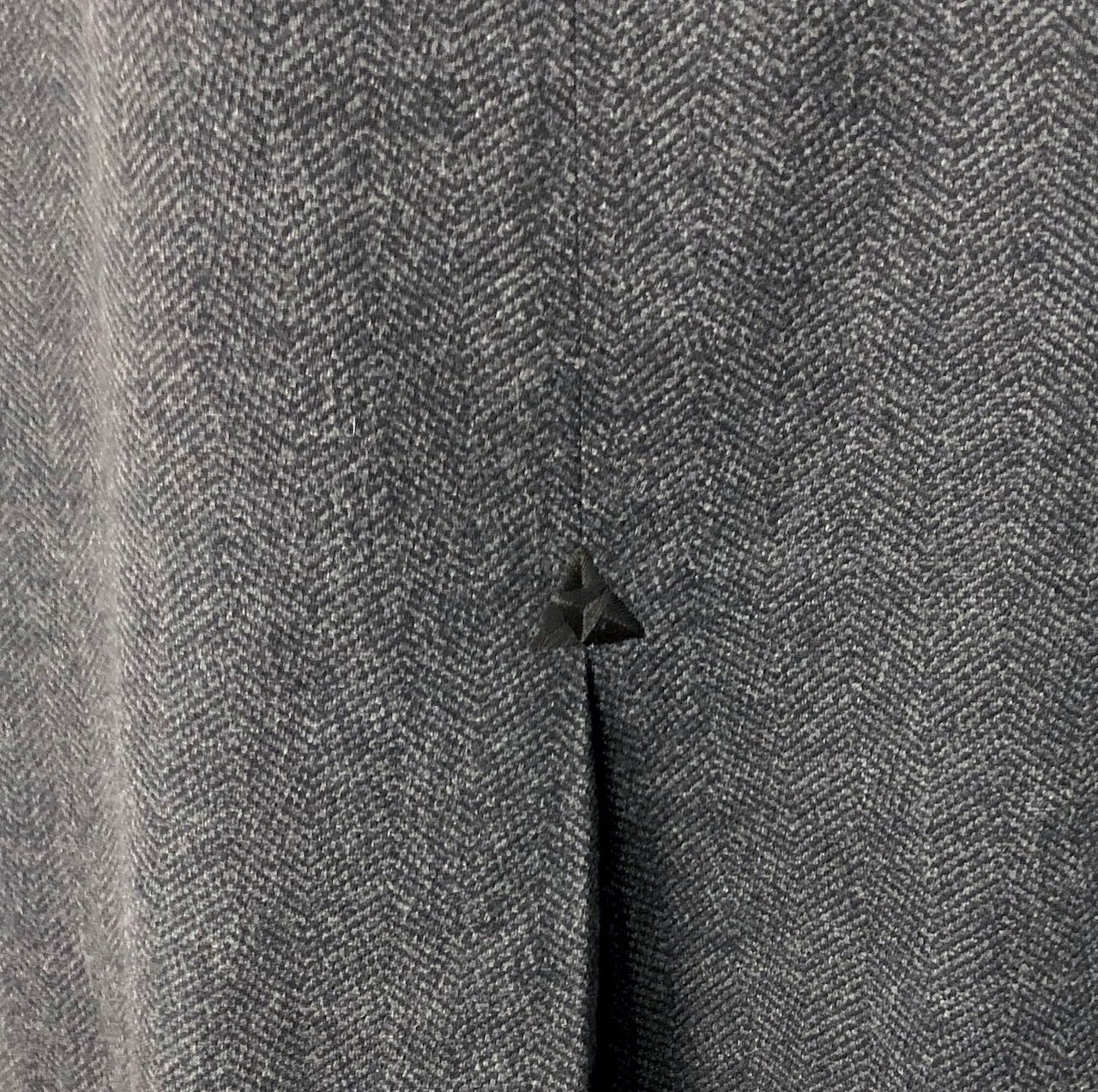 40s Gray Herringbone A-line Midi Skirt - Image 5