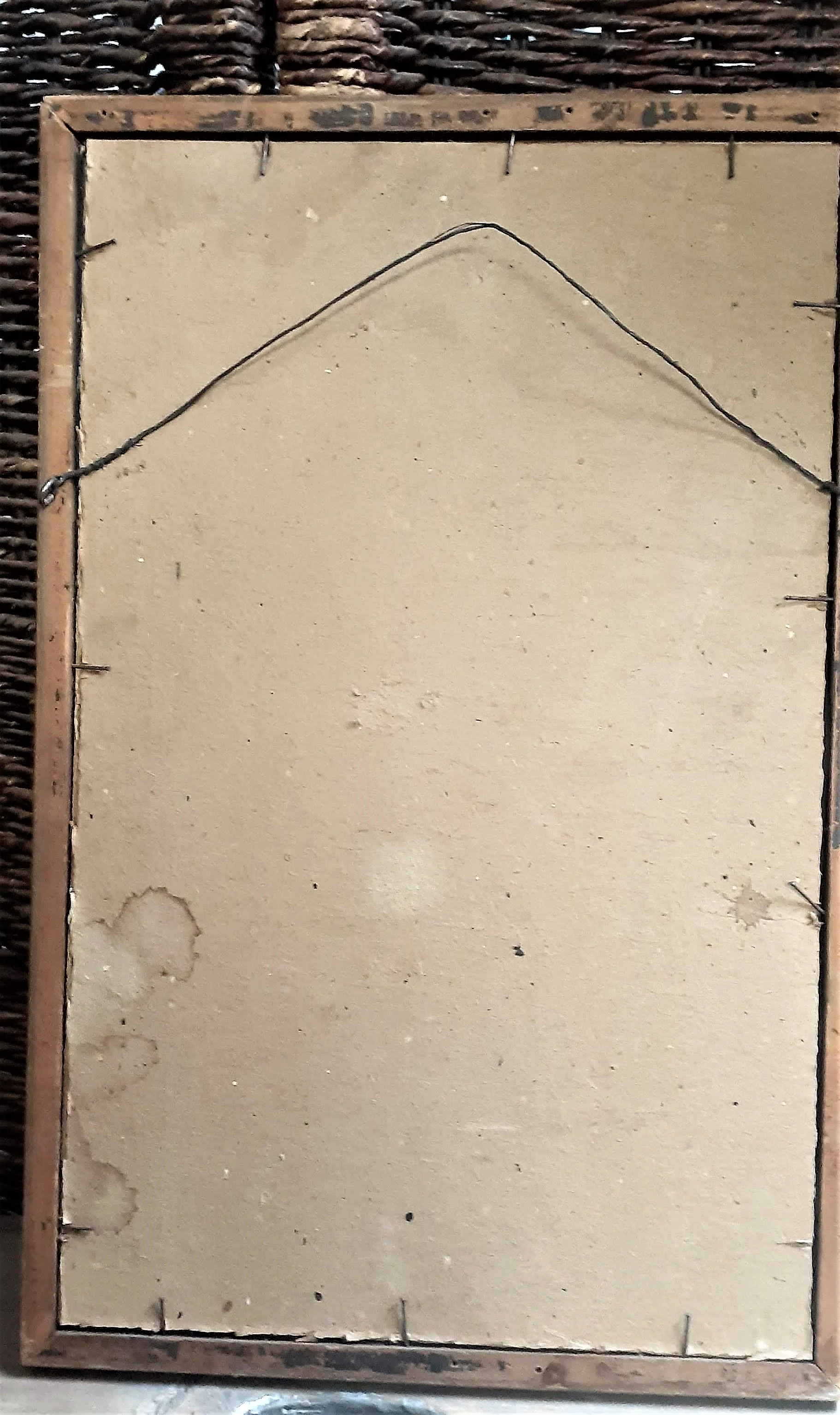 40s Hand Carved Vintage Wood Framed Wall Mirror By Antique Carved Wood Frame Mirror - Image 6