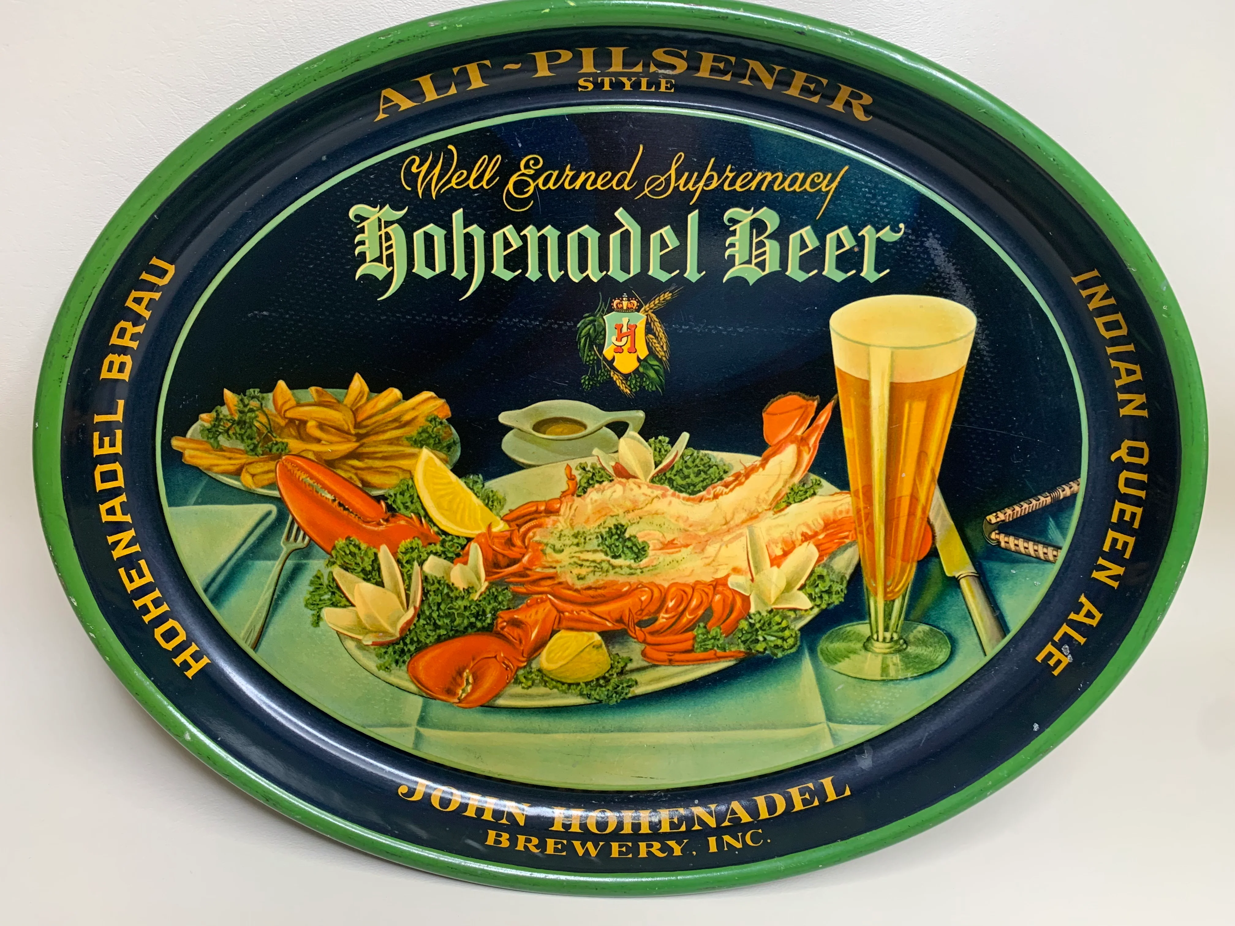40s Hohenadel Beer Tray Indian Queen Ale Alt-pilsener By Hohenadel - Image 3