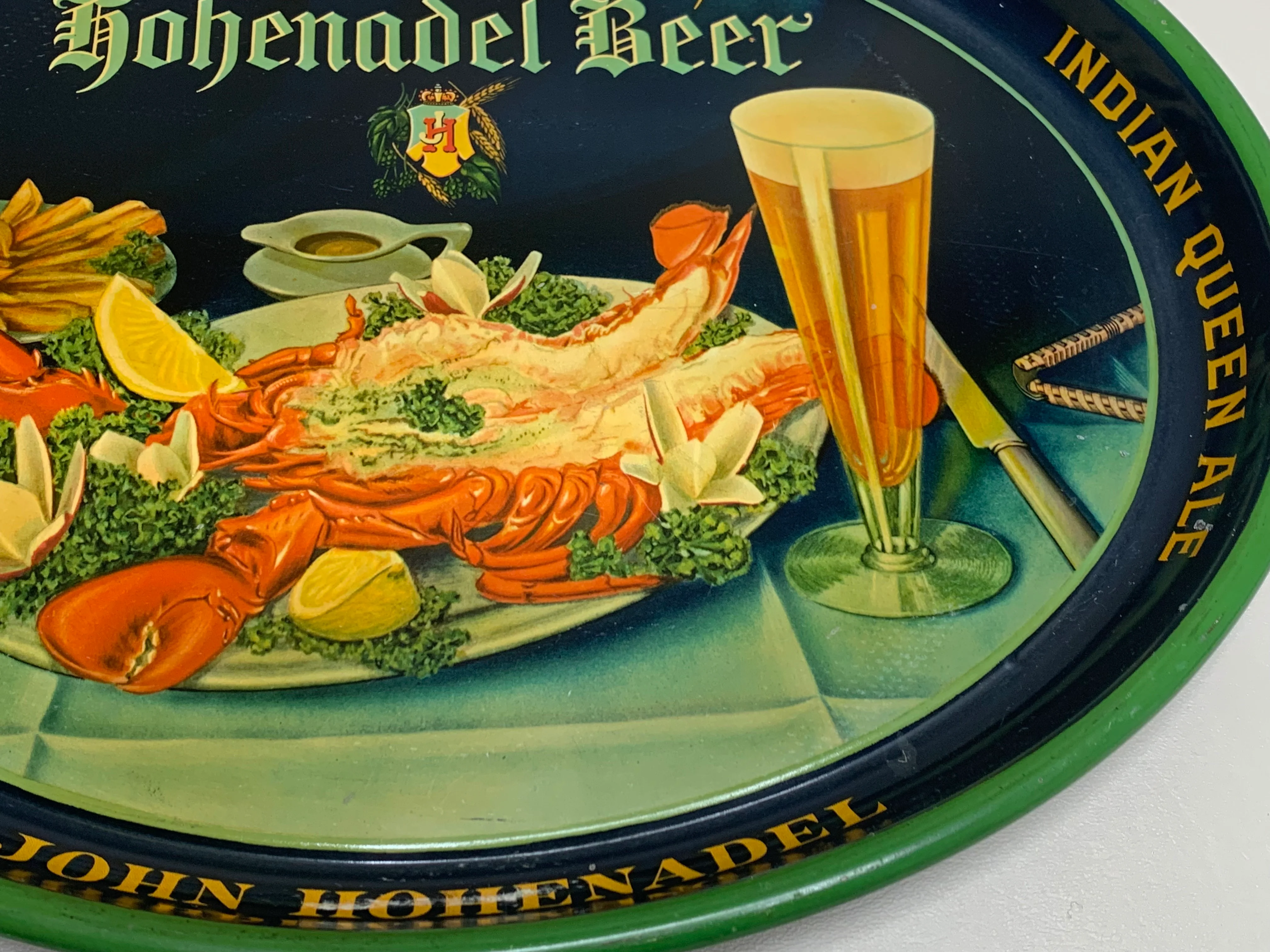 40s Hohenadel Beer Tray Indian Queen Ale Alt-pilsener By Hohenadel - Image 6