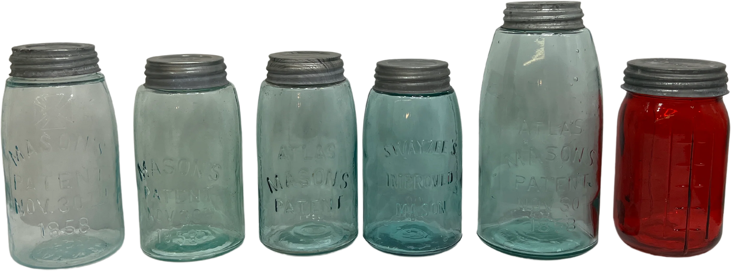 40s Lot Of Glass Atlas Mason Canning Jars W Lids By Atlas