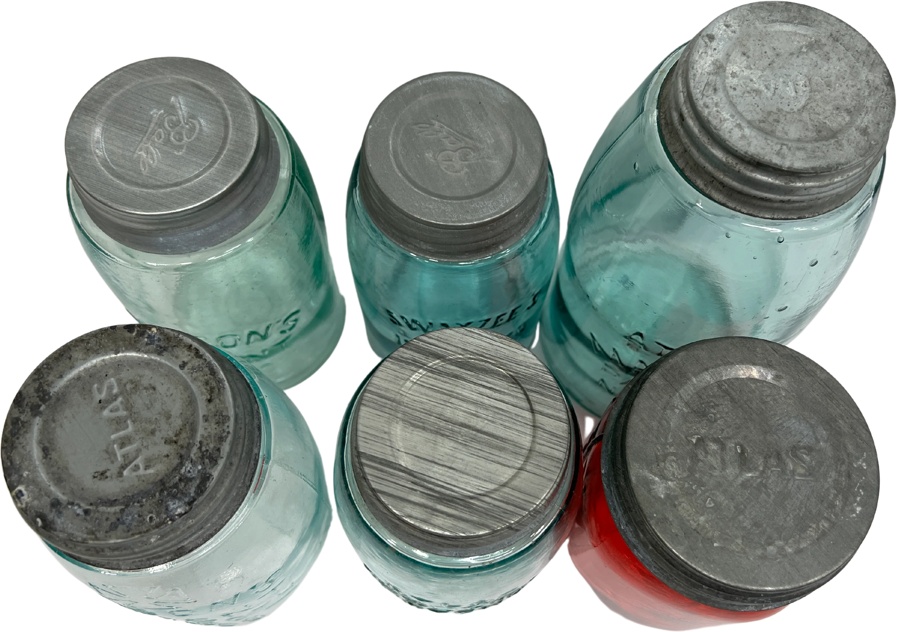 40s Lot Of Glass Atlas Mason Canning Jars W Lids By Atlas - Image 2