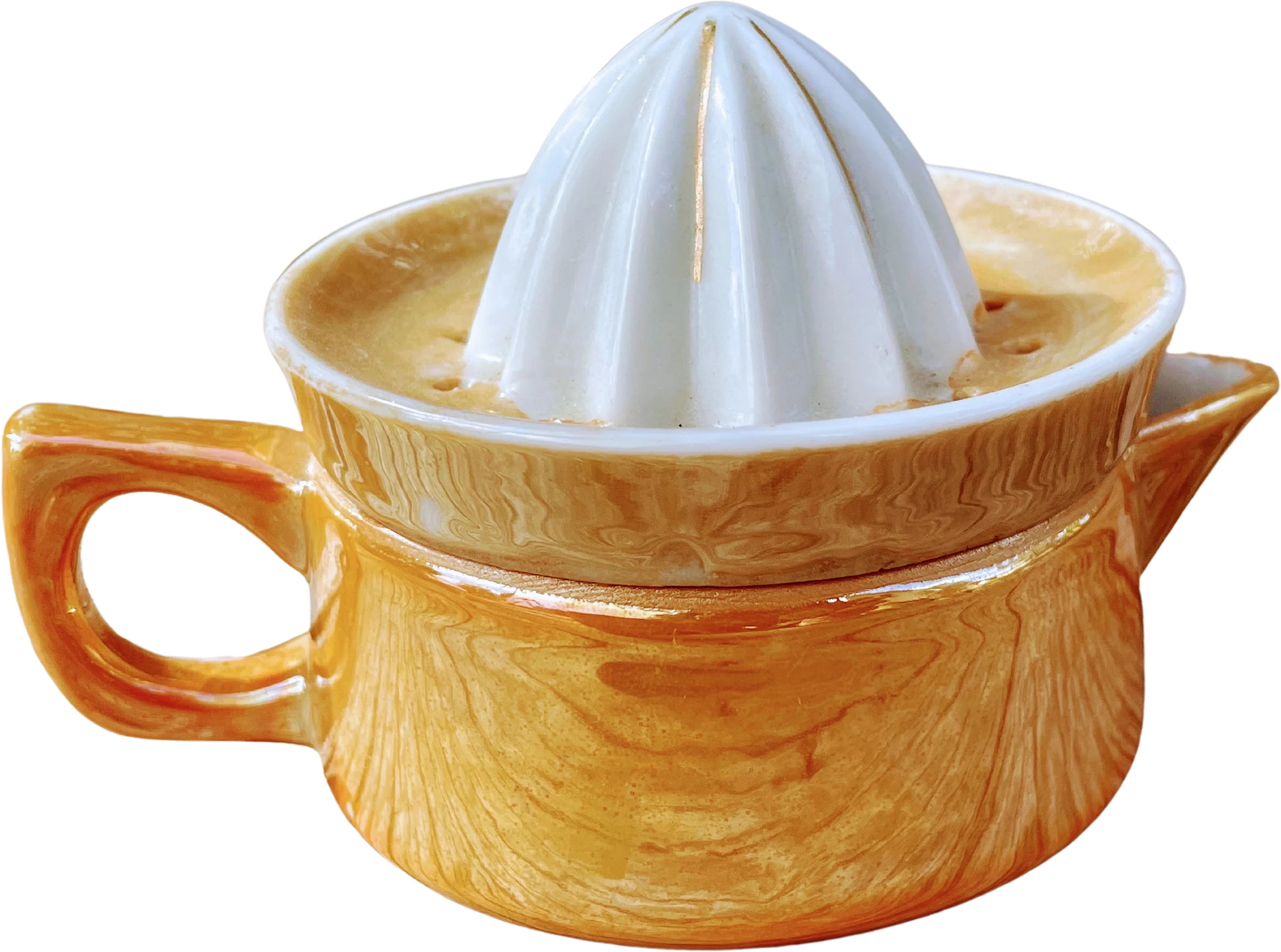 40s Lusterware Citrus Juicer Reamer Peach - Image 2