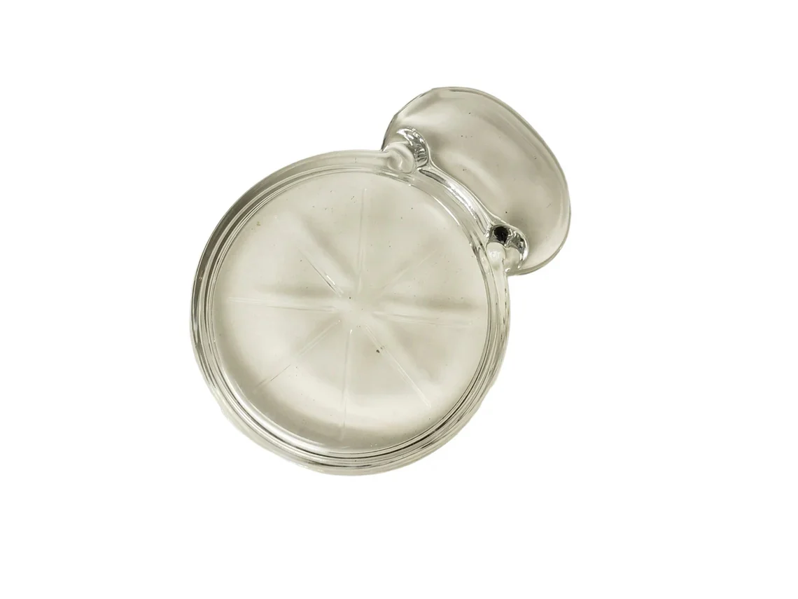 40s Madamoiselle Clear Glass Coaster With Spoon Rest By Fostoria - Image 3