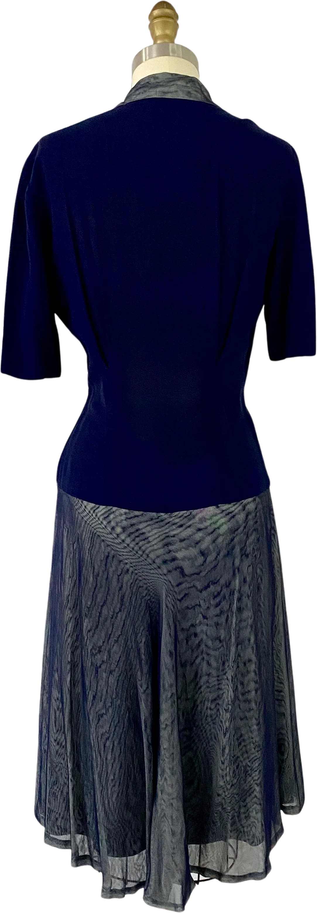 40s Navy Blue Vintage Midi-dress - Image 2