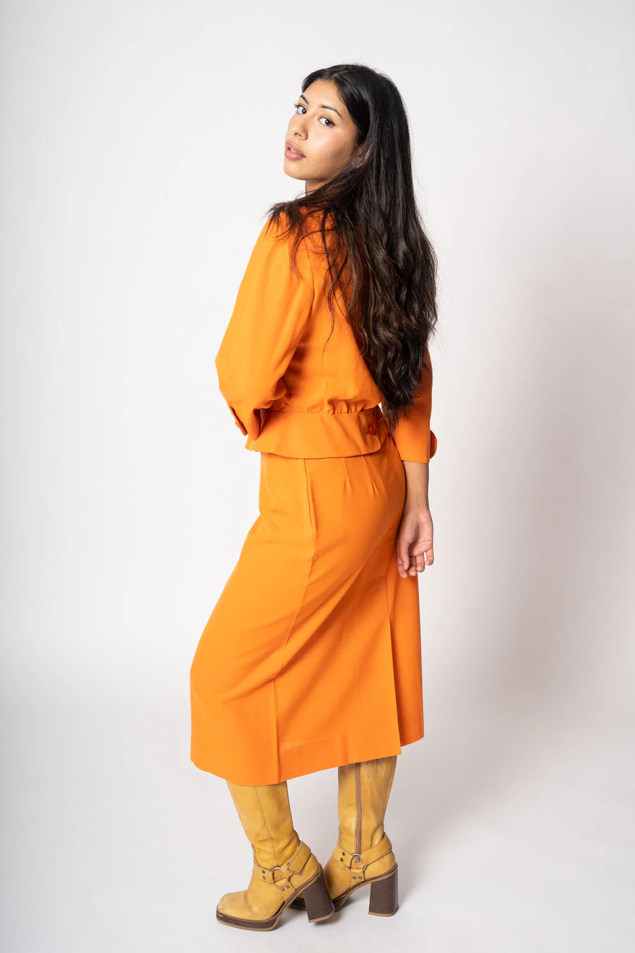 40s Orange Peplum Set - Image 7