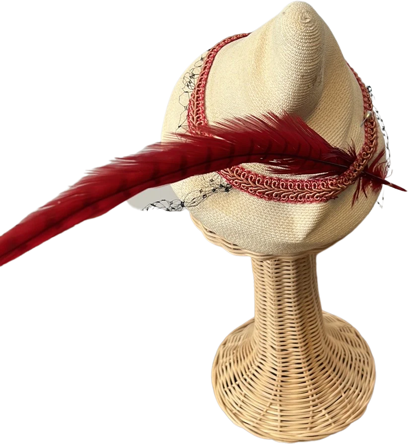 40s Pixie Style Feather Hat Bavarian - Image 2