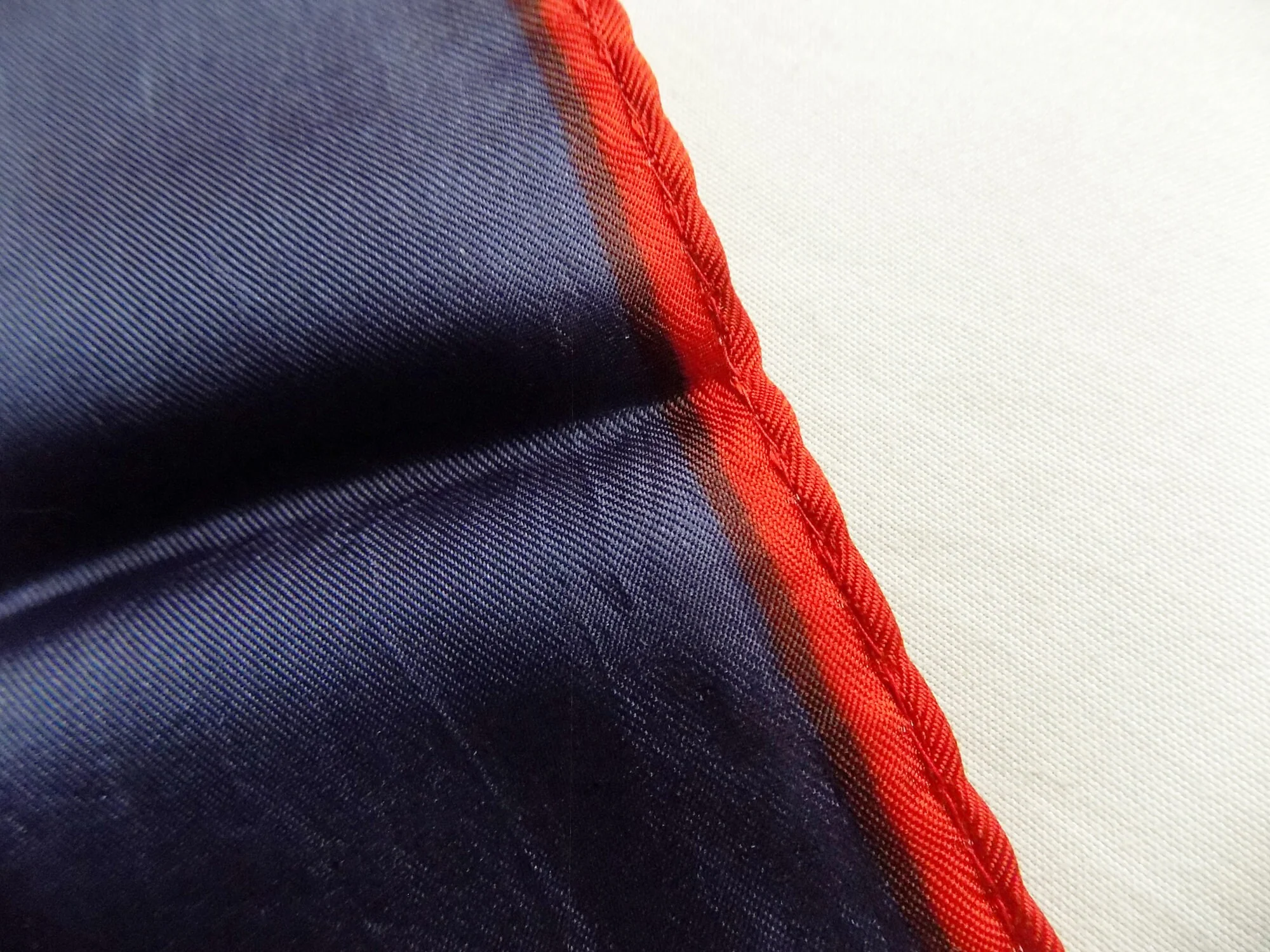 40s Rolled Hem Scarf In Red White and Blue No Name - Image 5
