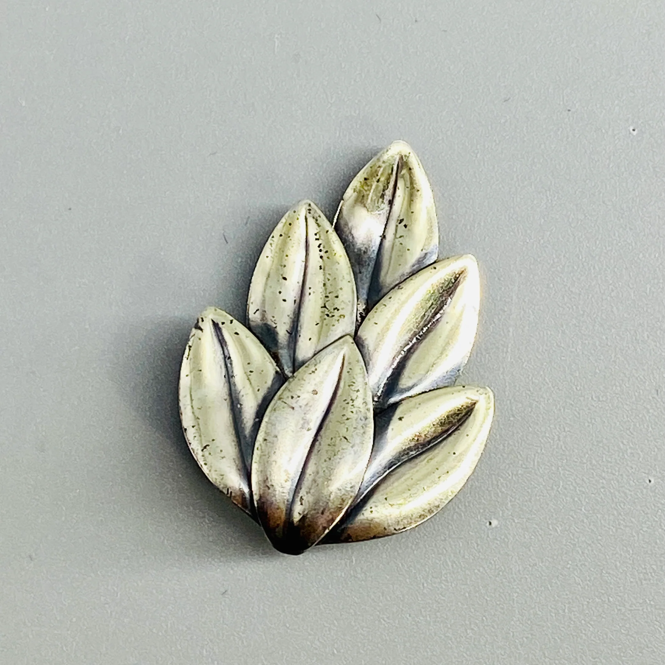40s Sterling Silver Fur Clip Leaf Motif By Napier - Image 9