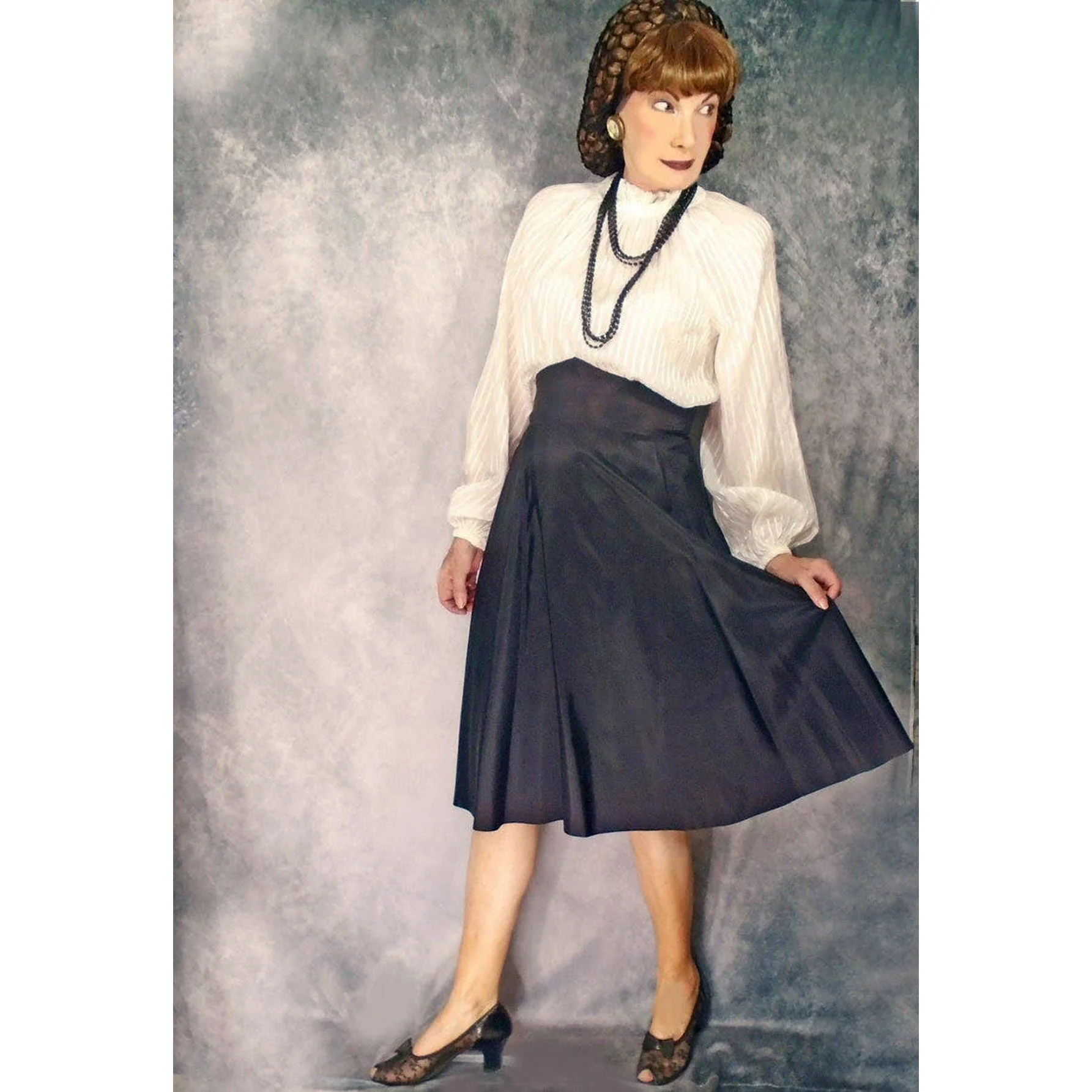 40s Taffeta Skirt High And Wide Waist, Swing Dancing - Image 8