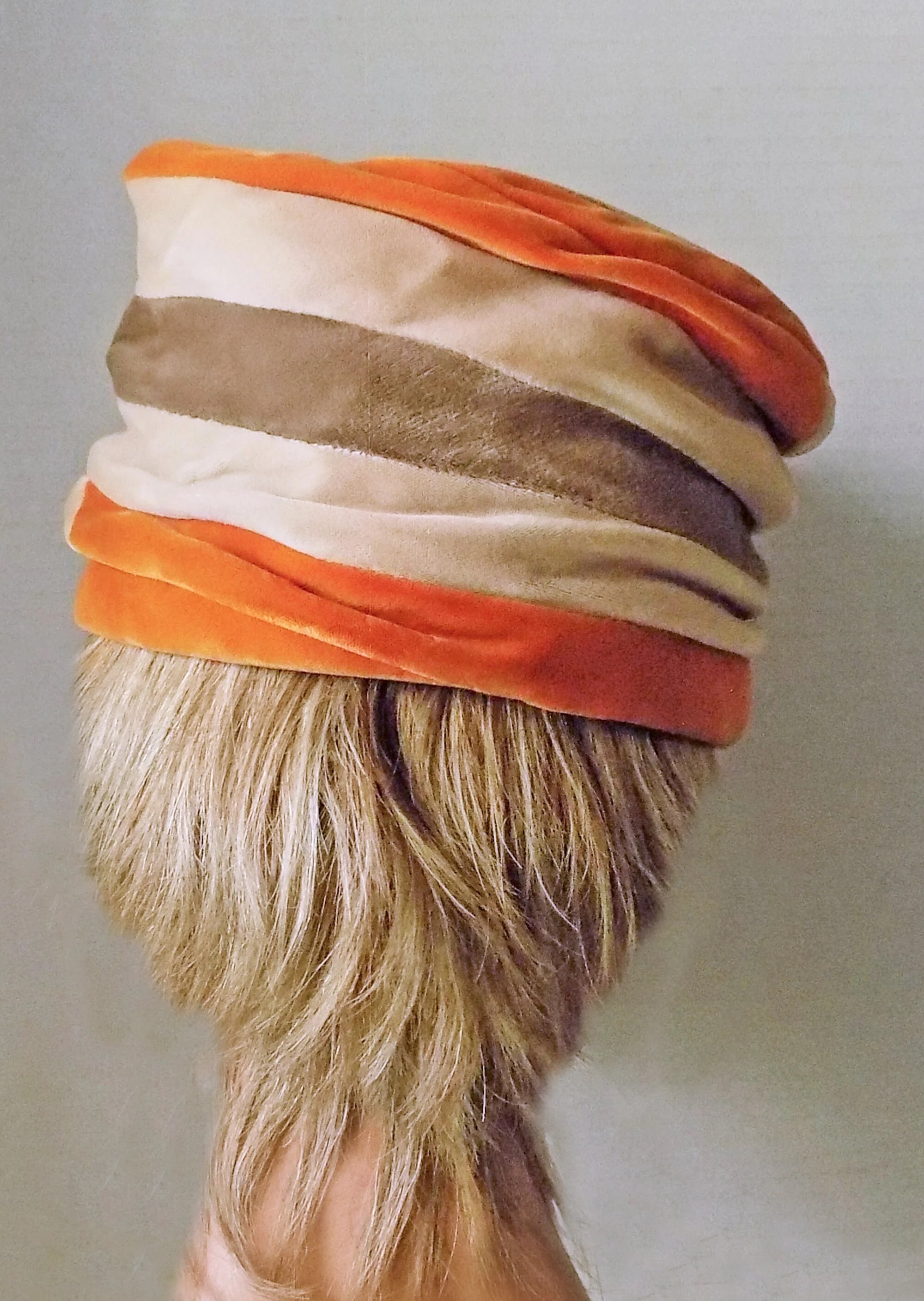 40s Velvet Turban Slouch Hat - Image 5