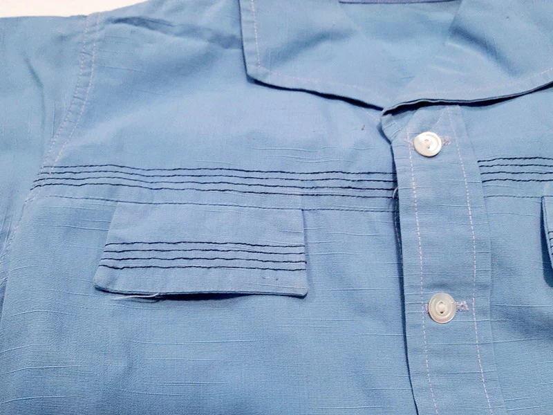 40s Vintage Boys Blue Cotton Two Piece Shorts Play Set - Image 6