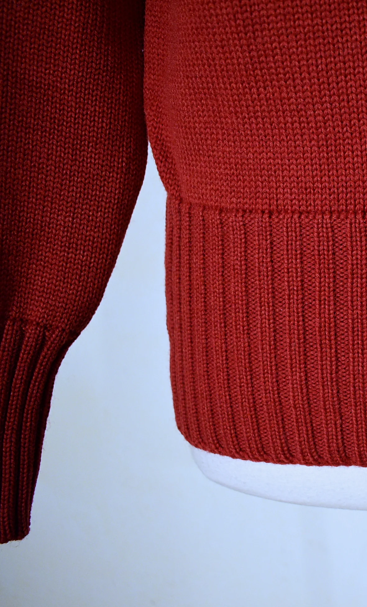 40s Vintage Mens Barn Red Collegiate Wool Sweater By Badger Hosiery Co - Image 5