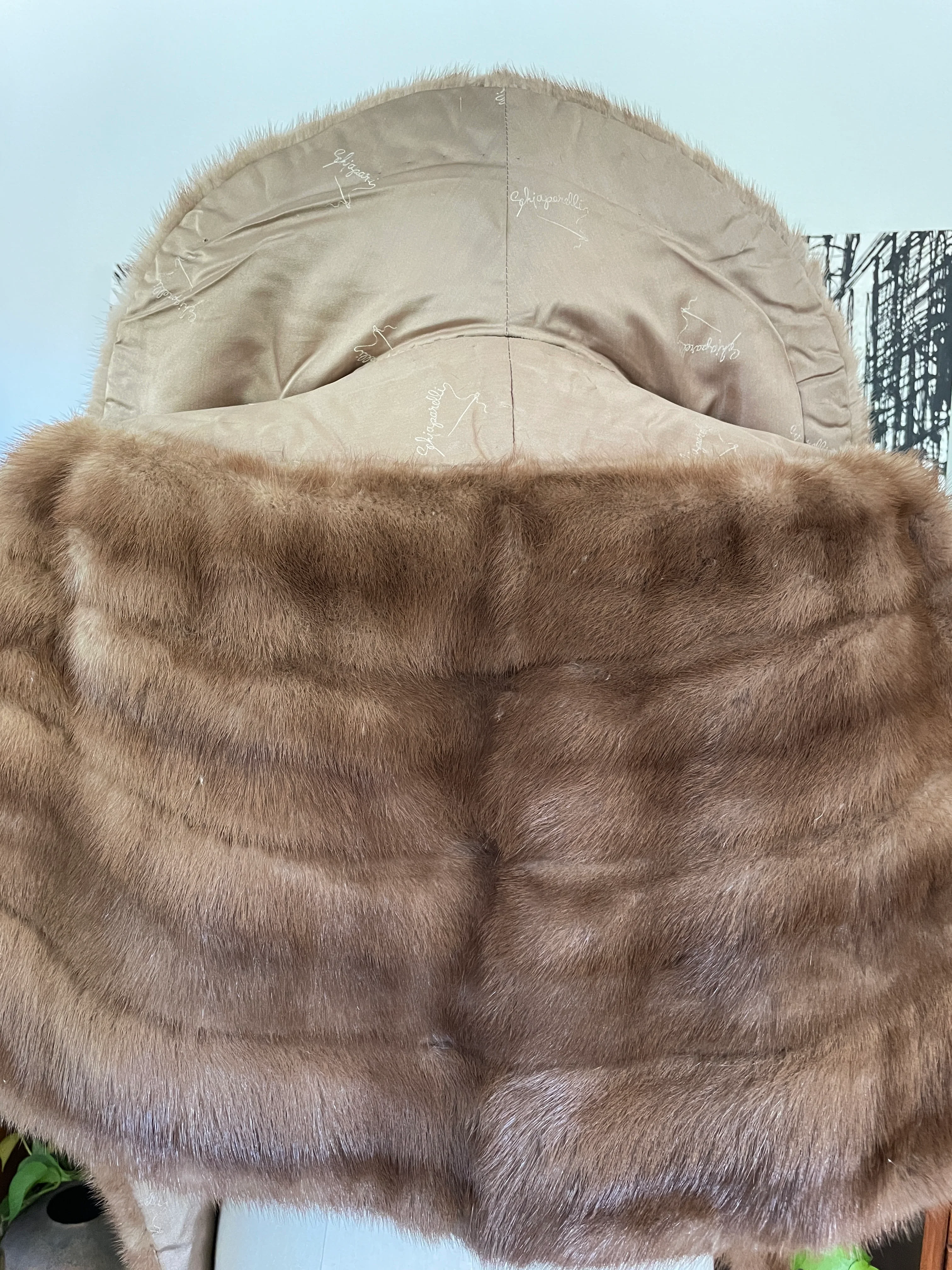 40s Vintage Mink Stole Shrug Shawl By Schiaparelli - Image 4
