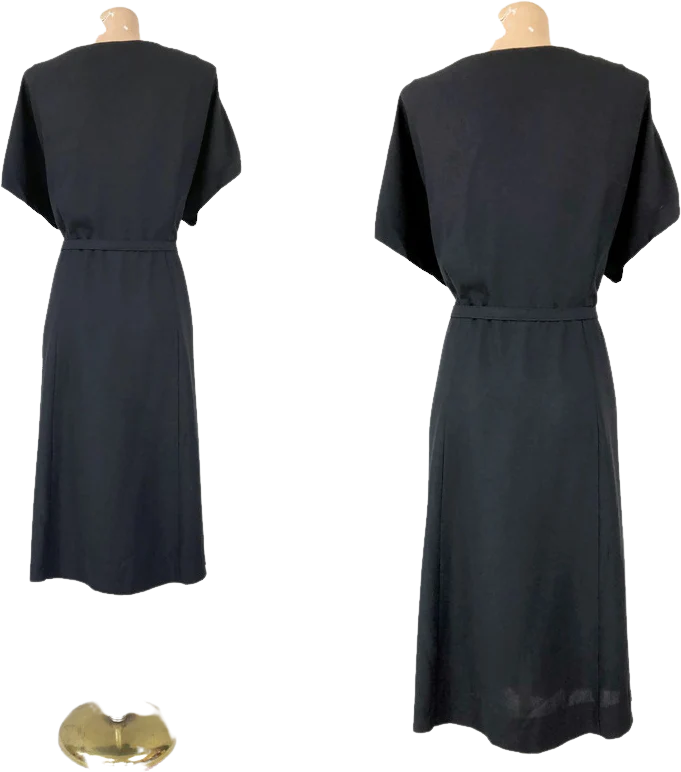 40s Vintage Rayon Crepe Curvy Volup Art-deco Dress - Image 2