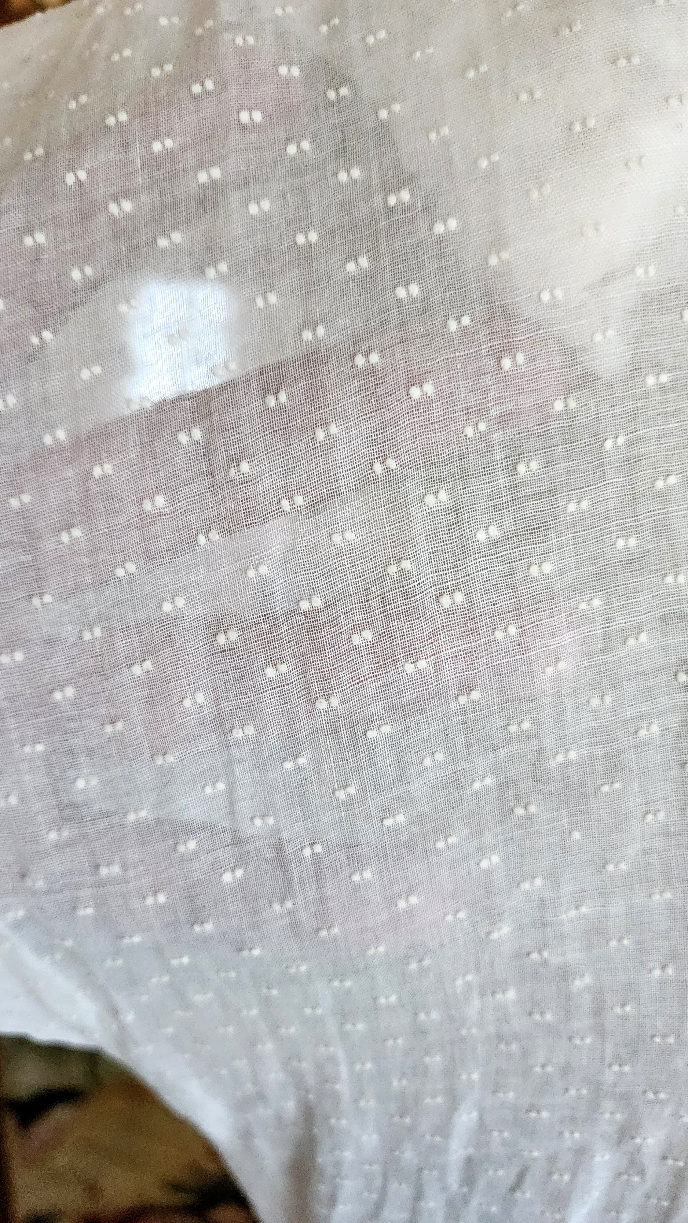 40s White Cotton Swiss Dot Tiered Skirt Dress - Image 8